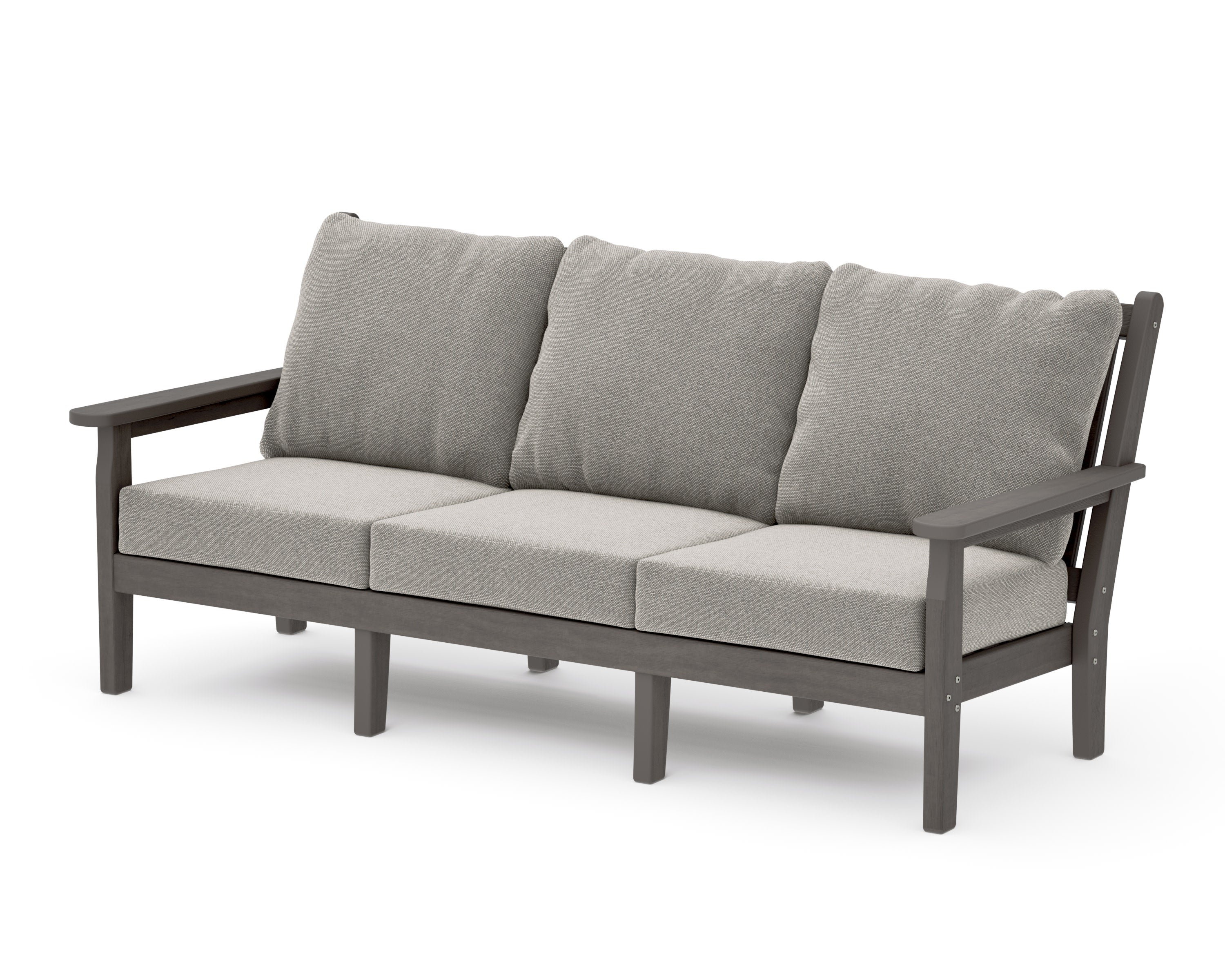 Chippendale Deep Seating Sofa in Driftwood / Weathered Tweed