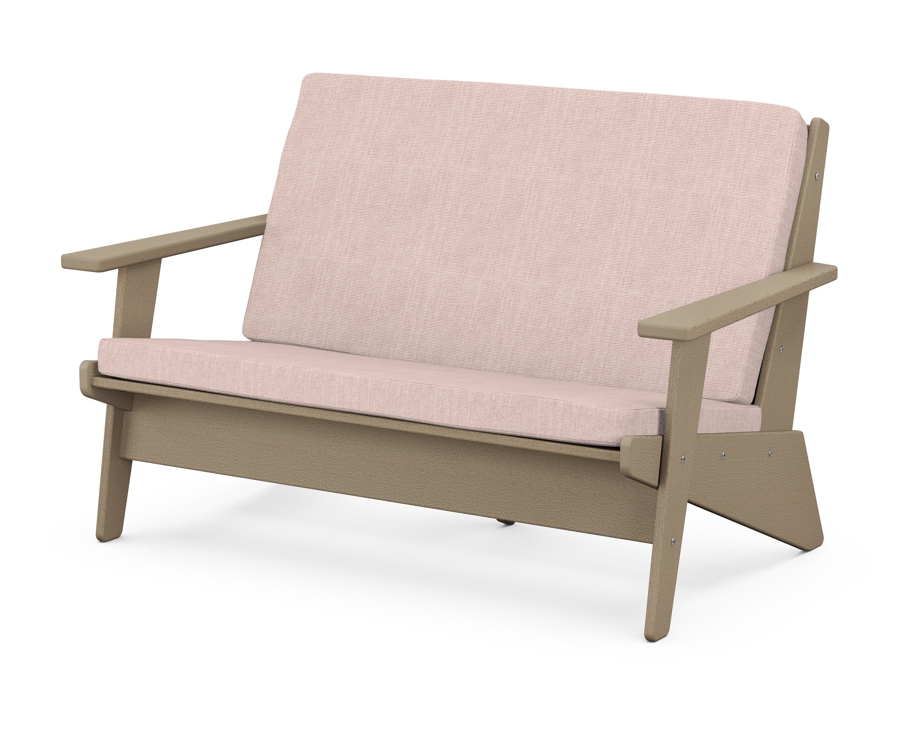 Riviera Modern Lounge Loveseat in Vintage Sahara / Play Cameo