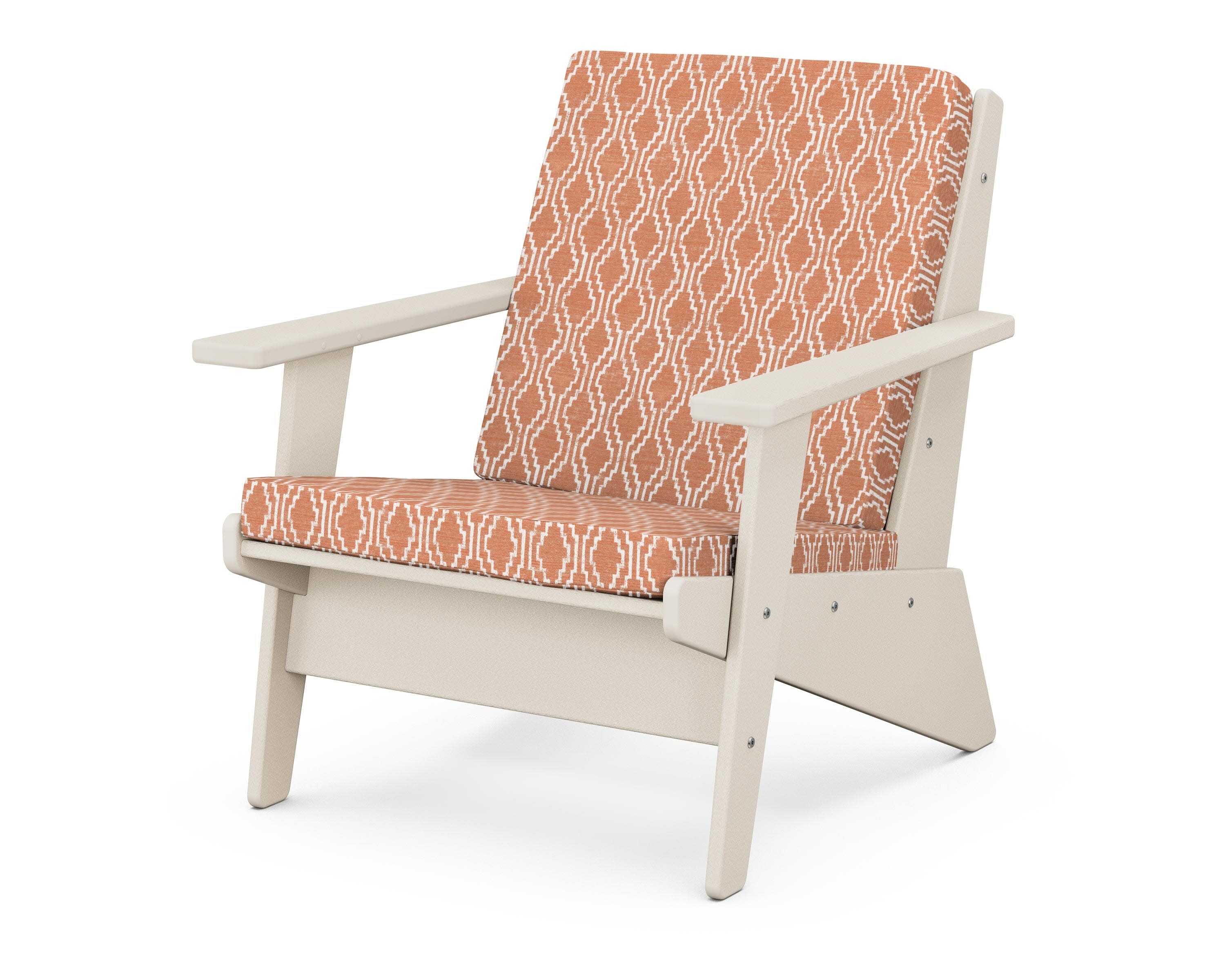 Riviera Modern Lounge Chair in Sand / Solve Clay