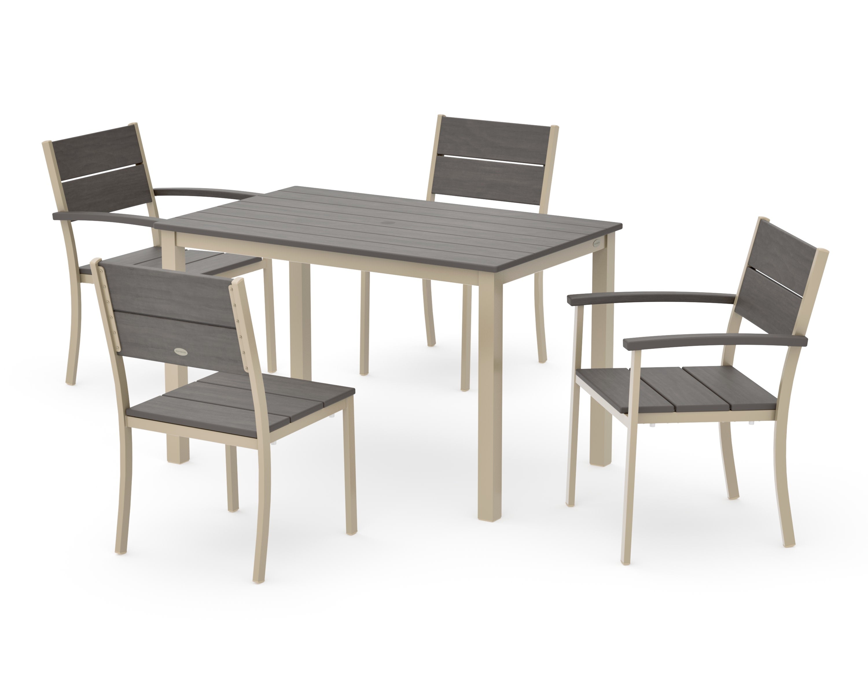 Main Street 5-Piece Dining Set in Sand / Driftwood