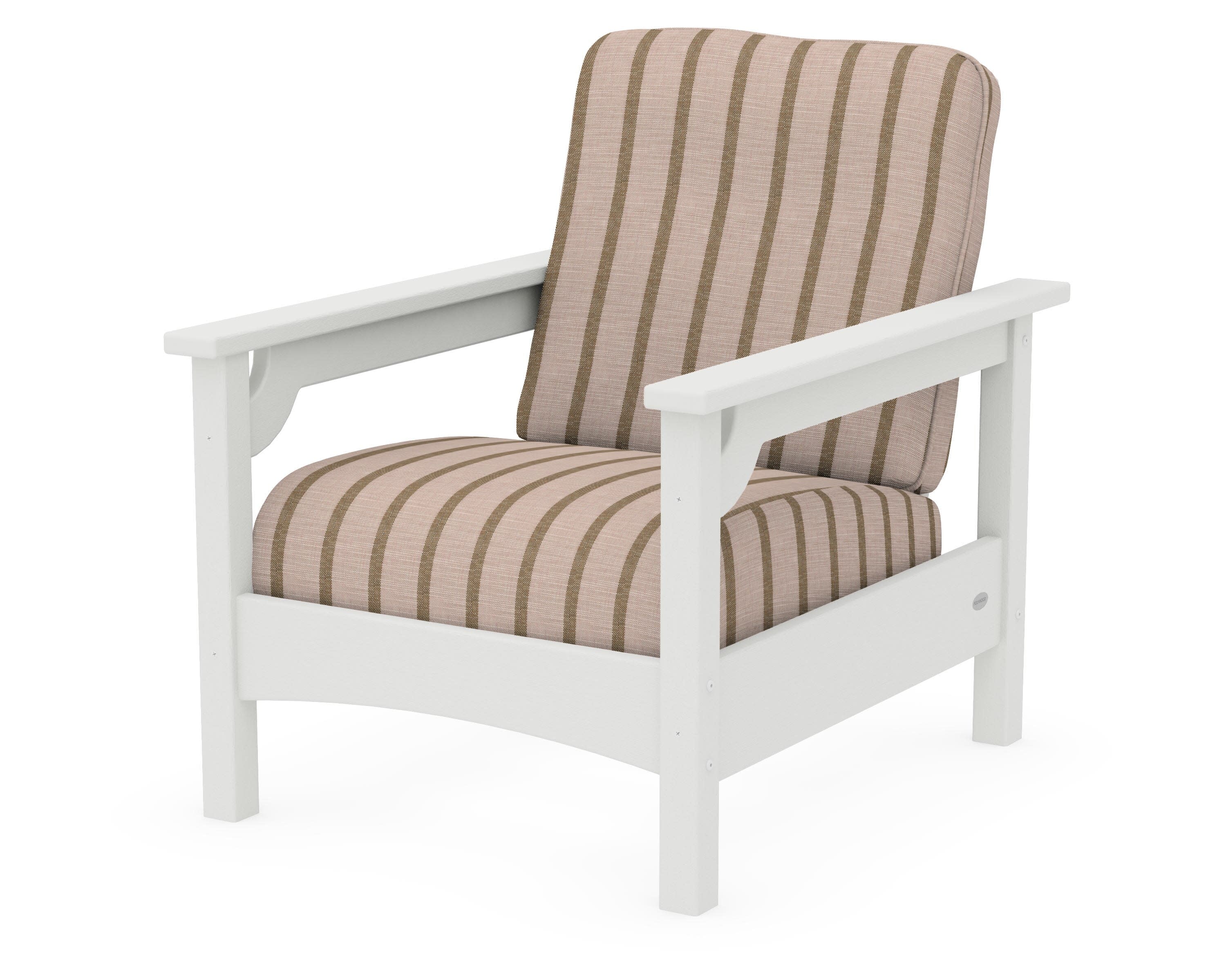 Club Chair in Vintage White / Unwind Cameo