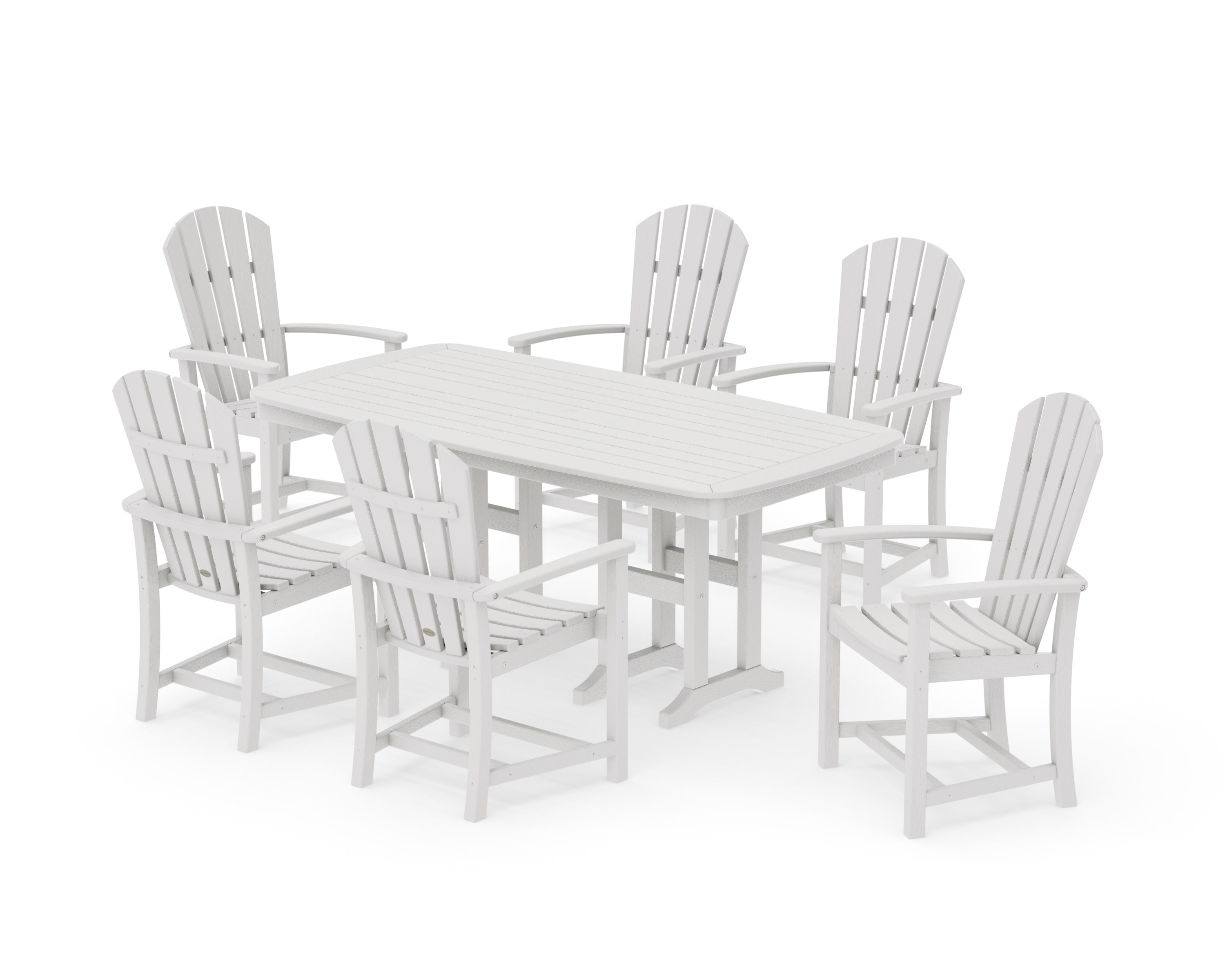 Palm Coast 7-Piece Dining Set in Vintage White
