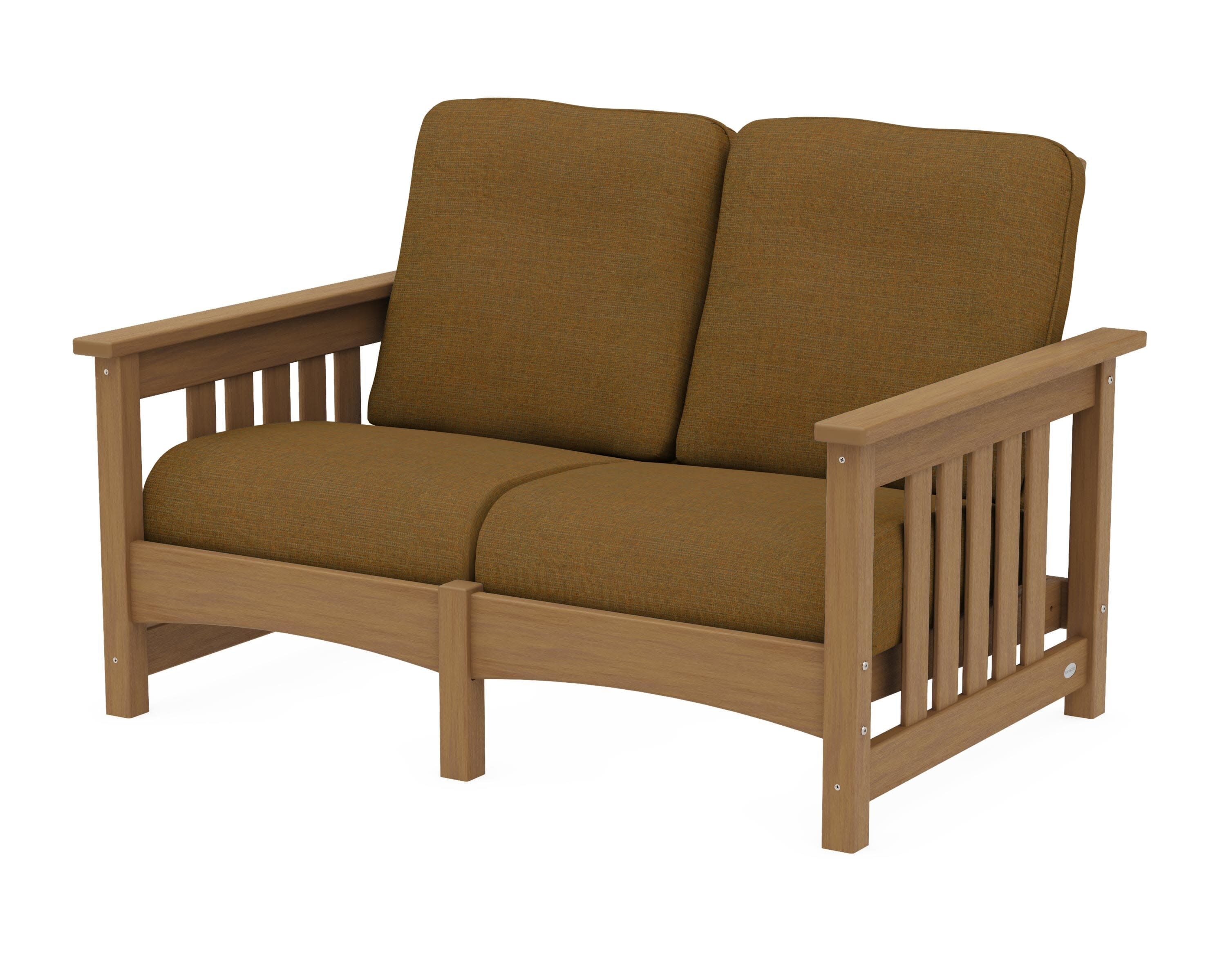 Club Mission Loveseat in Natural / Exhale Teak