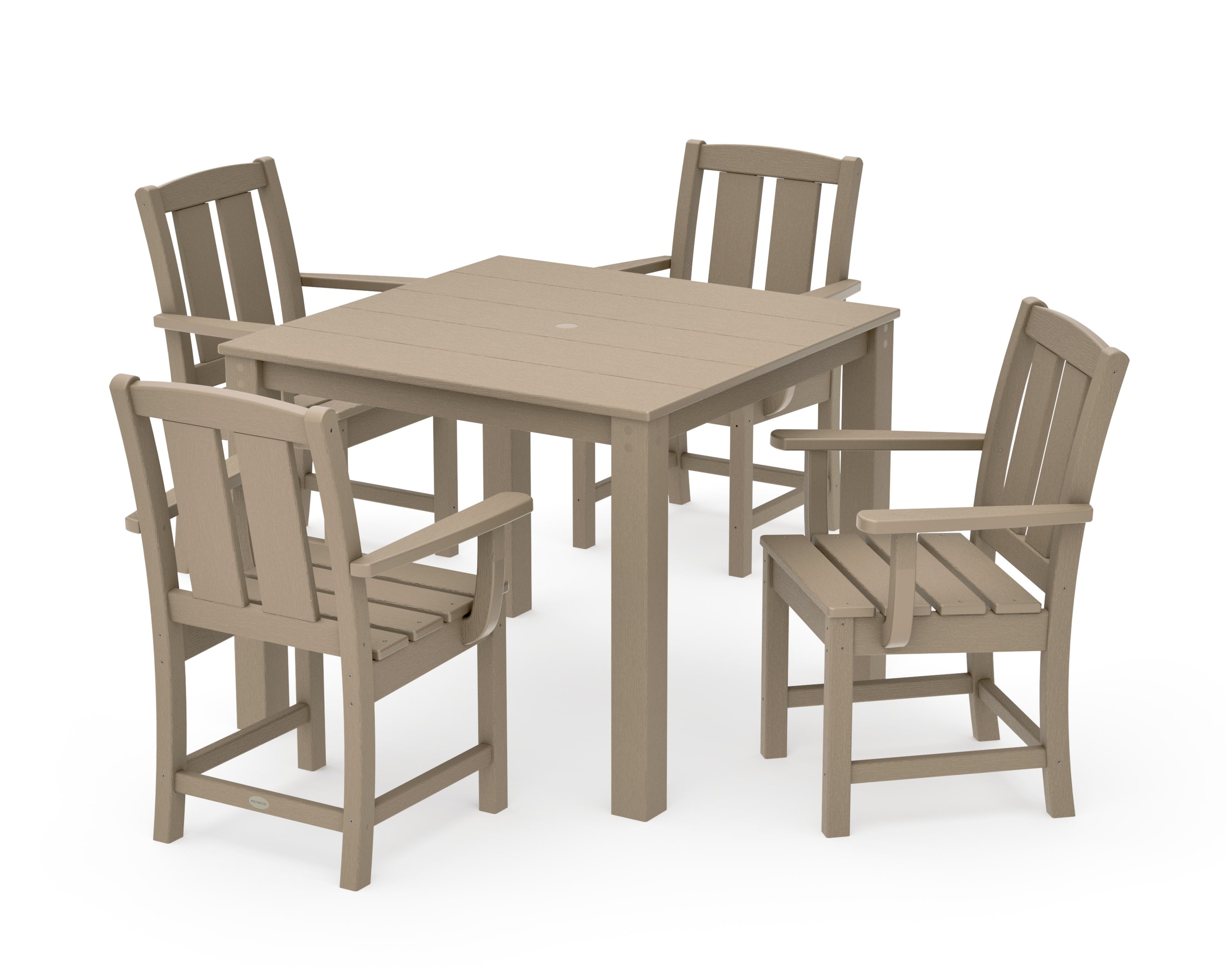 Mission 5-Piece Parsons Dining Set in Vintage Sahara