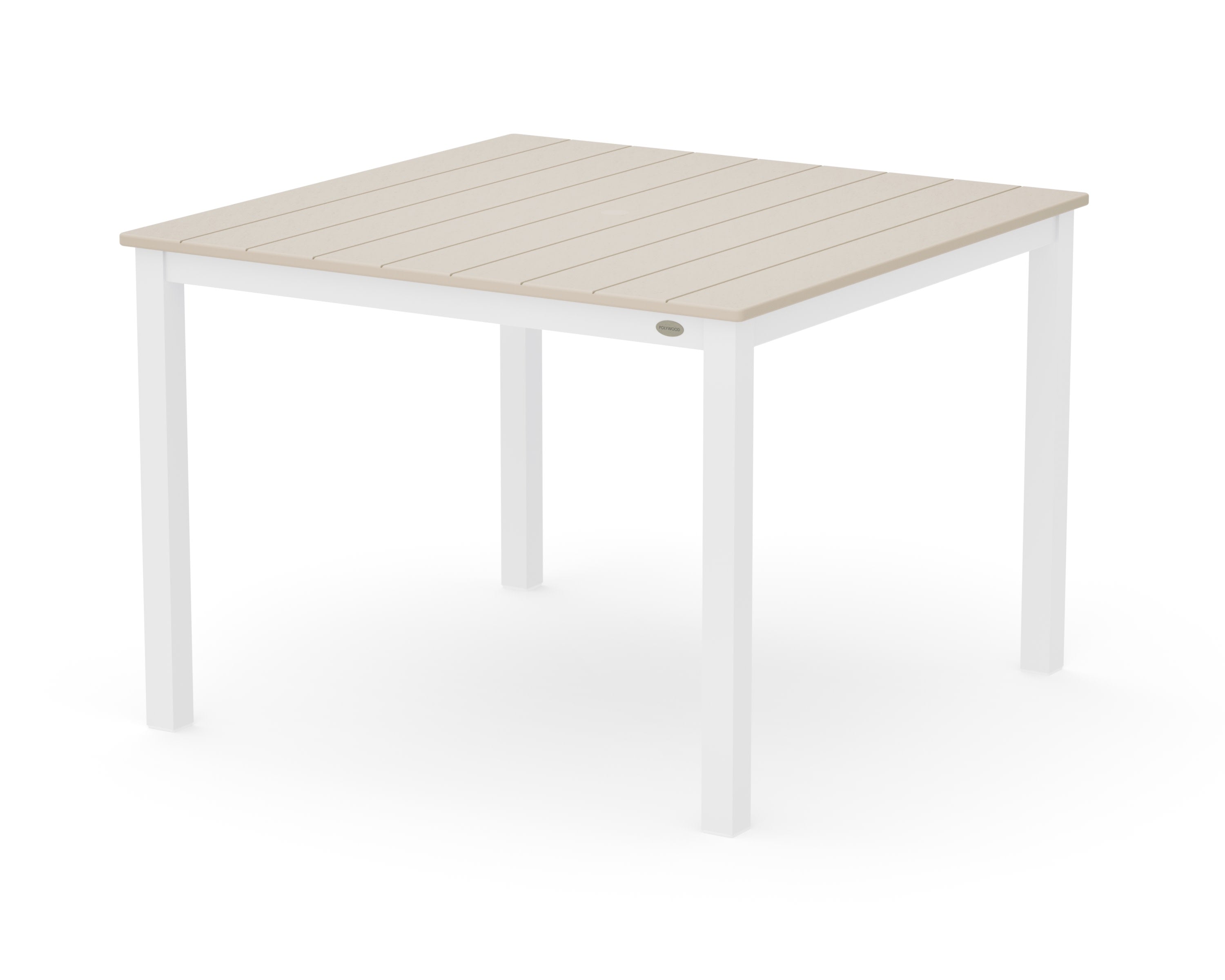 Main Street 42 x 42 Dining Table in White / Sand