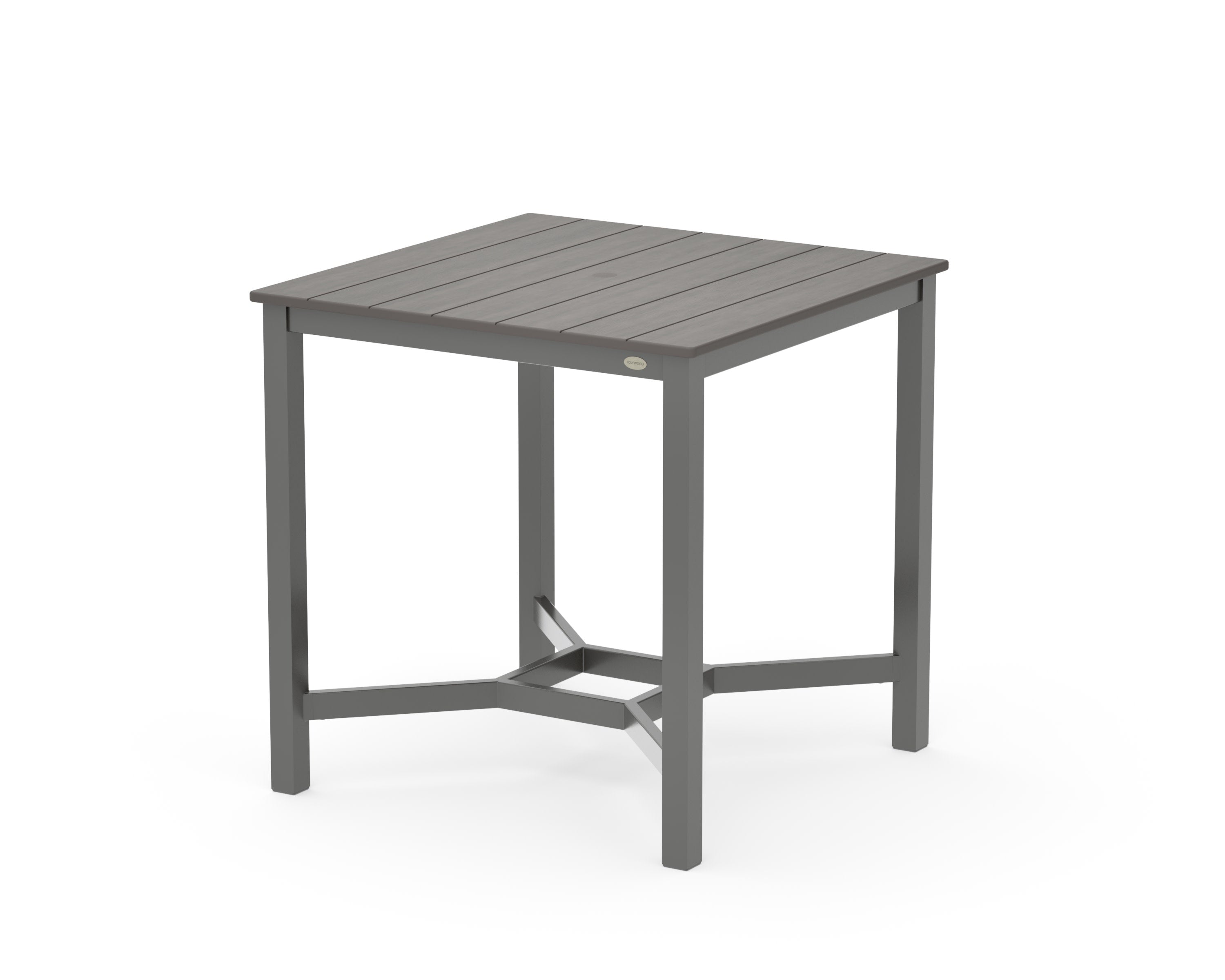 Main Street 36 x 36 Counter Table in Charcoal / Driftwood