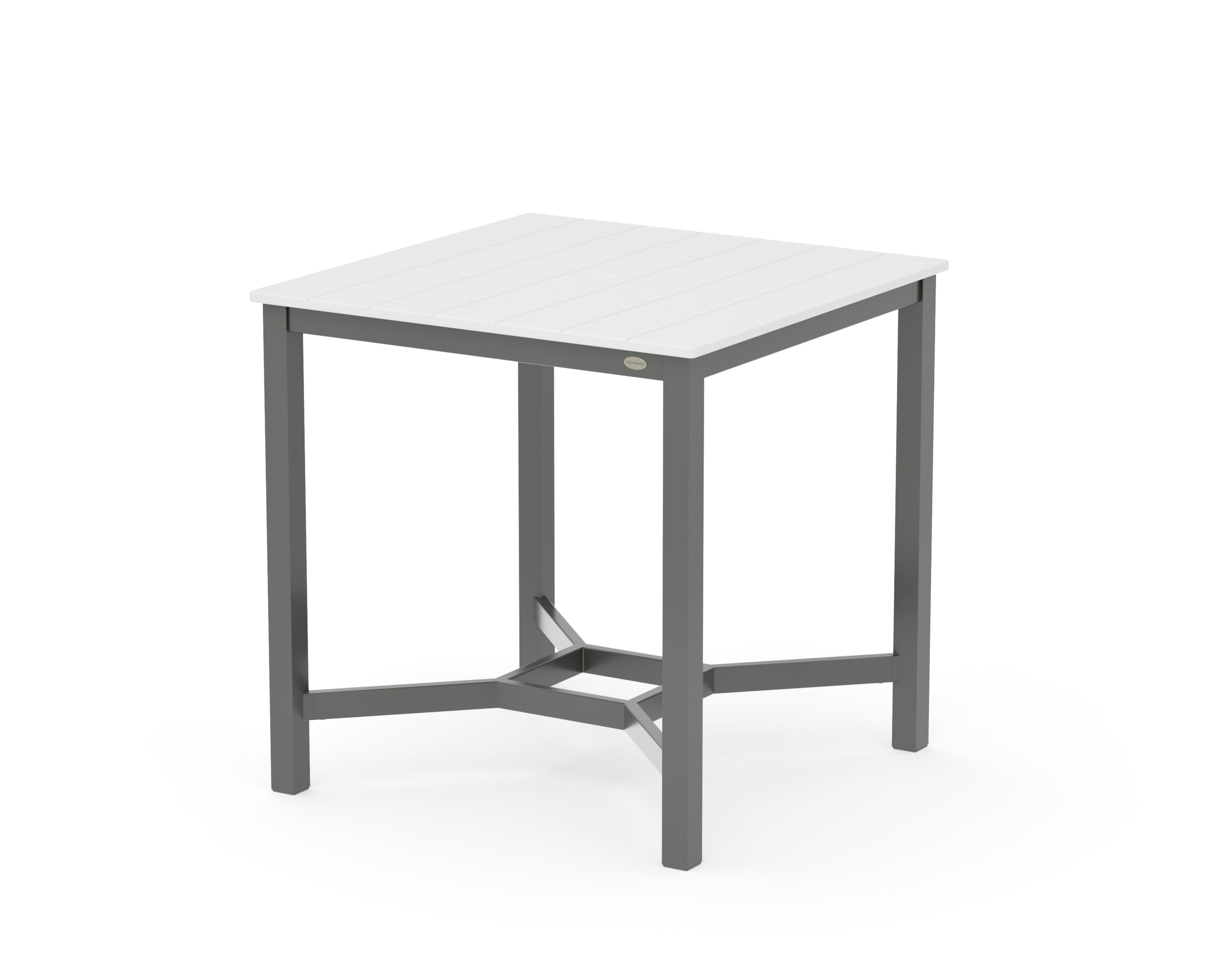 Main Street 36 x 36 Counter Table in Charcoal / White