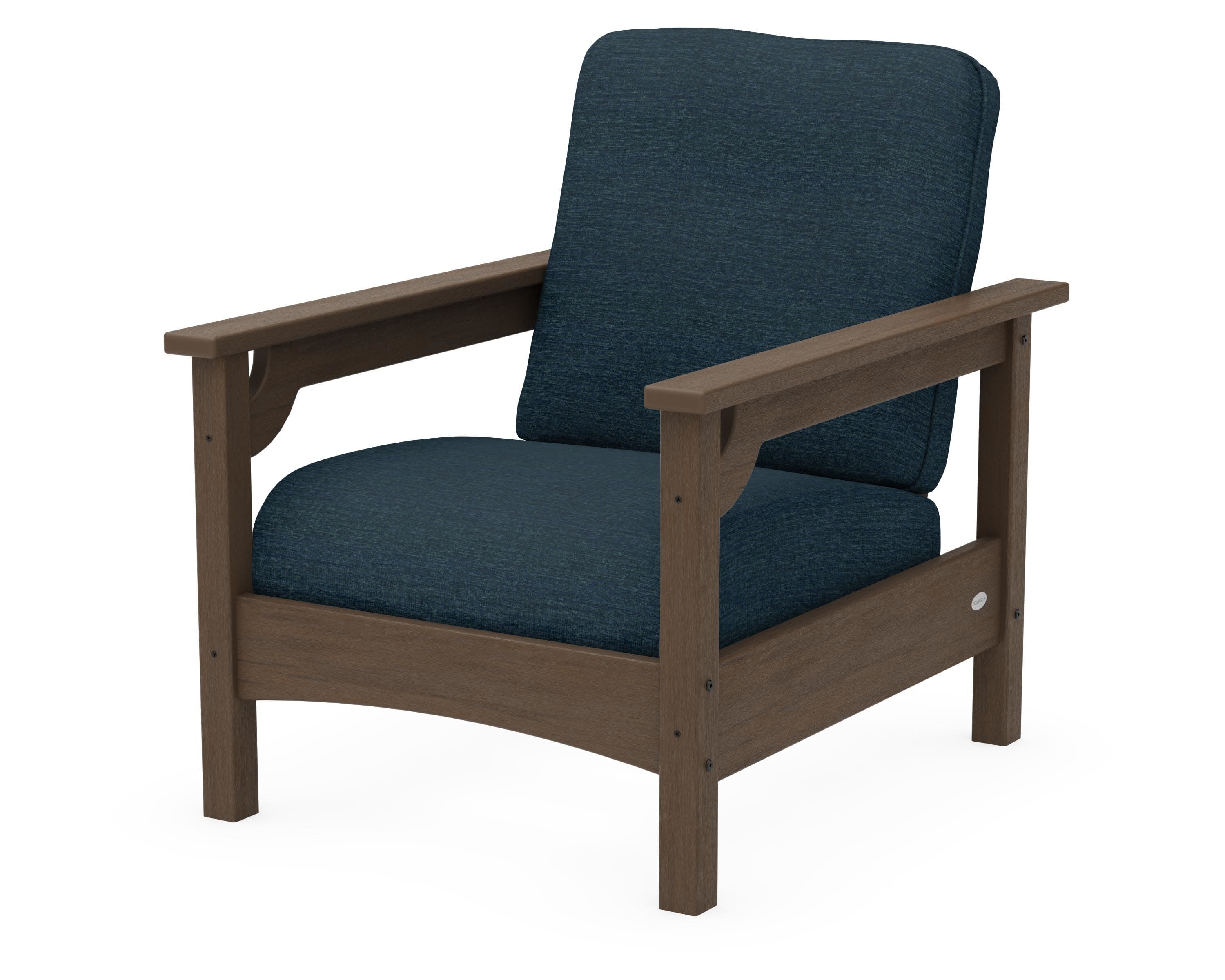 Club Chair in Kona / Platform Indigo