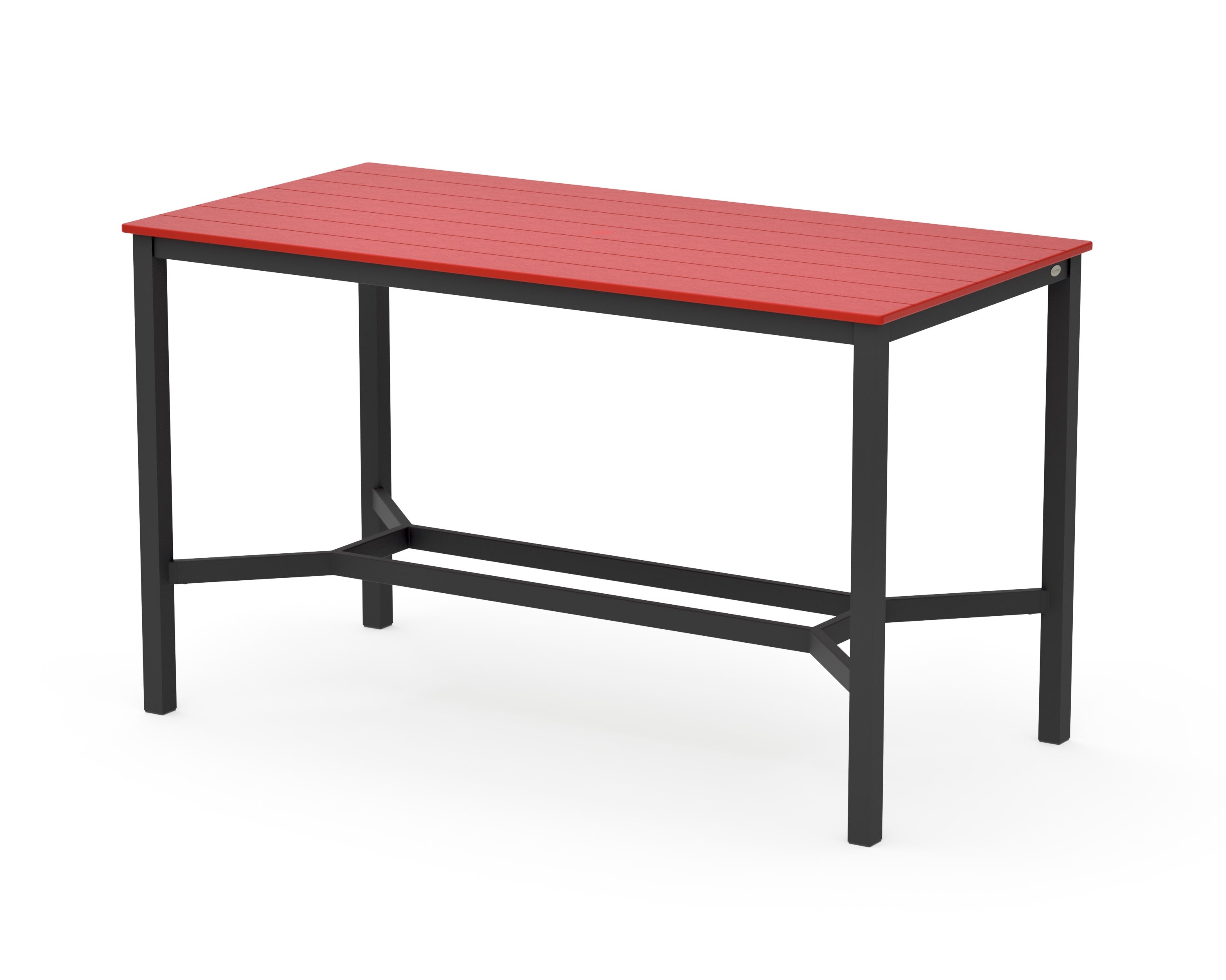 Main Street 36 x 72 Bar Table in Black / Sunset Red