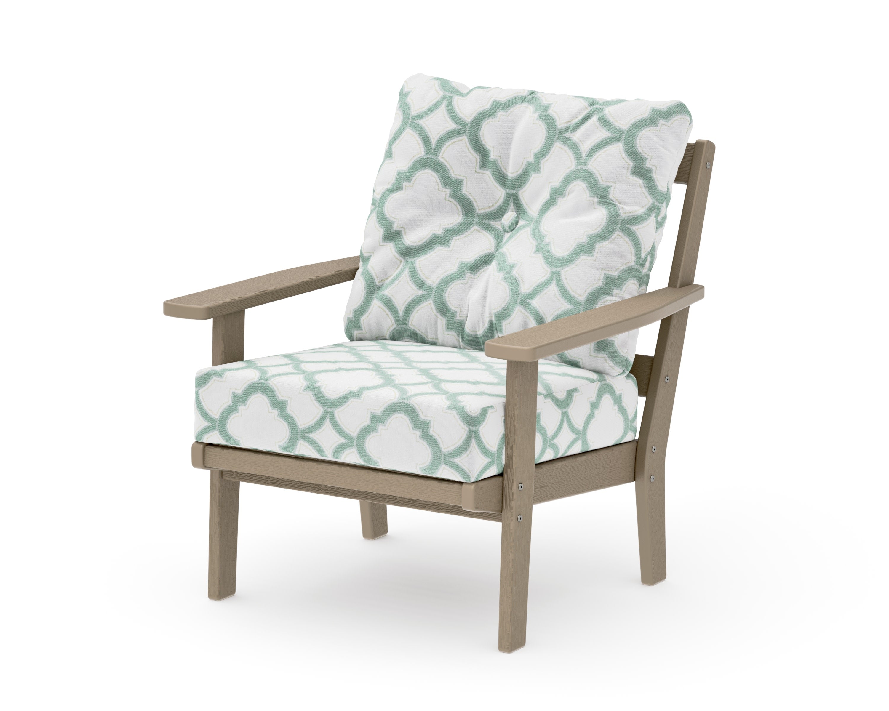 Prairie Deep Seating Chair in Vintage Sahara / Trellis Glacier Spa