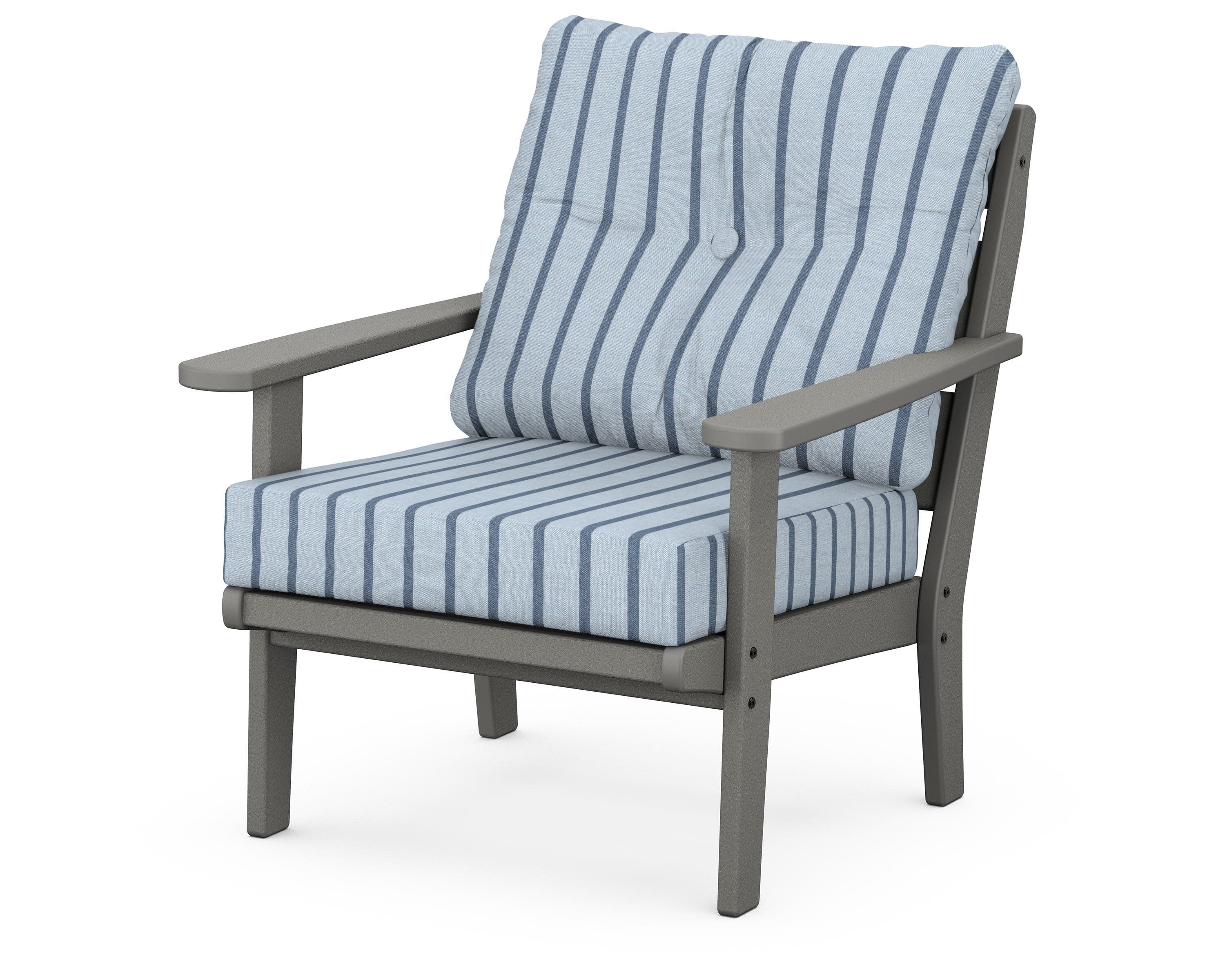 Lakeside Deep Seating Chair in Slate Grey / Unwind Sky