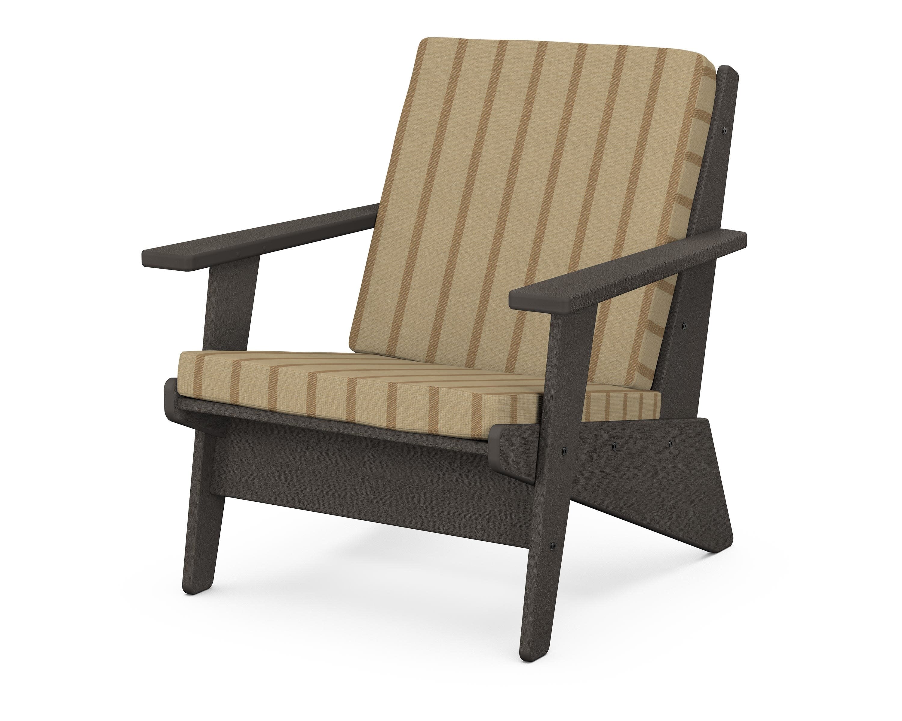 Riviera Modern Lounge Chair in Vintage Coffee / Unwind Driftwood