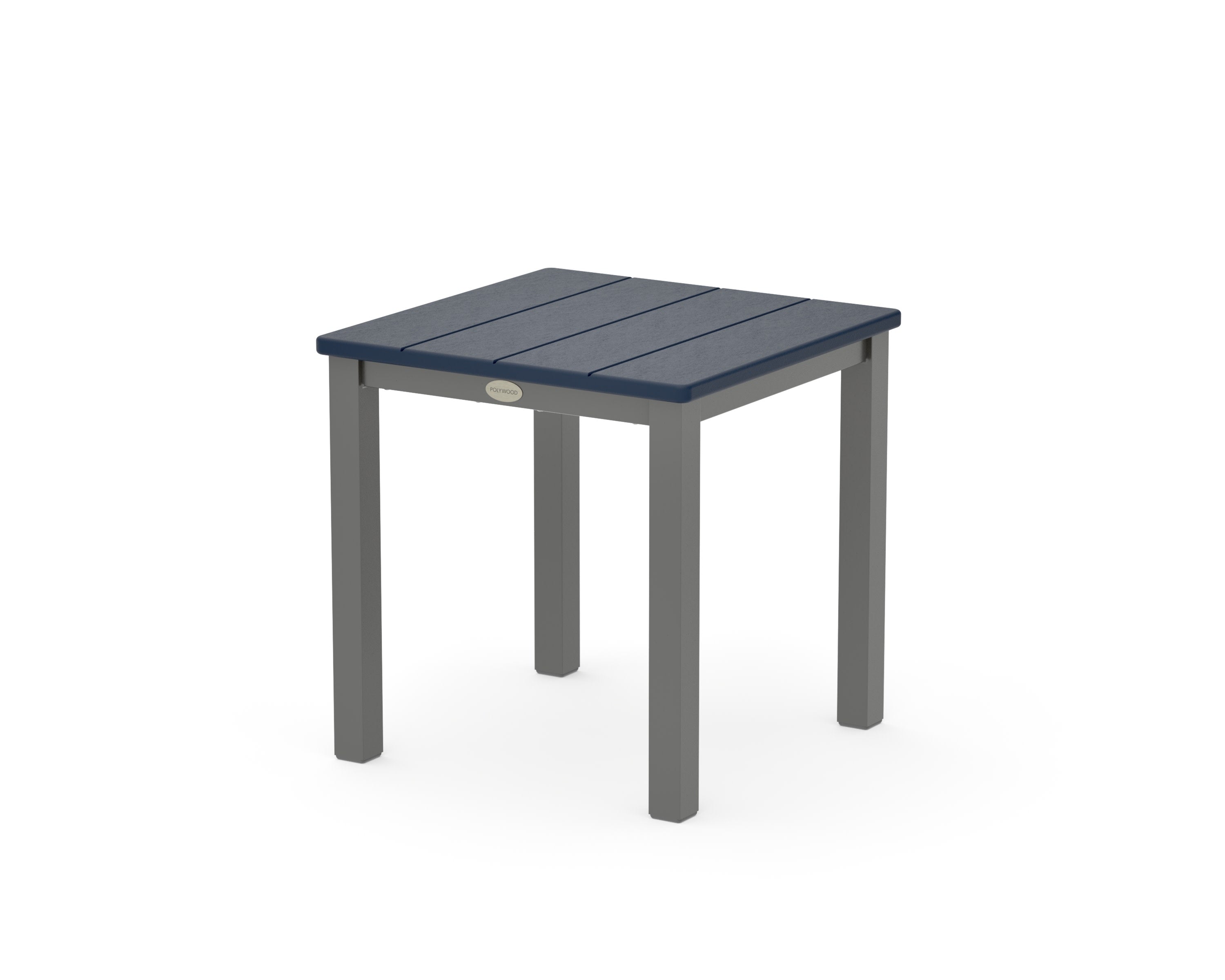 Main Street 18" Side Table in Charcoal / Navy