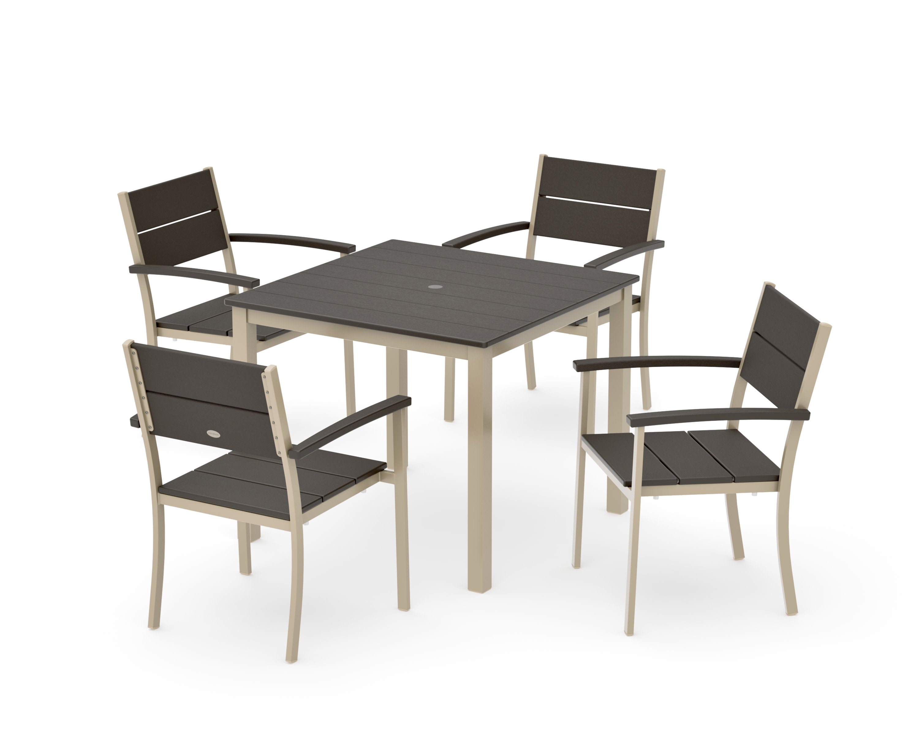 Main Street 5-Piece Dining Set in Sand / Vintage Coffee