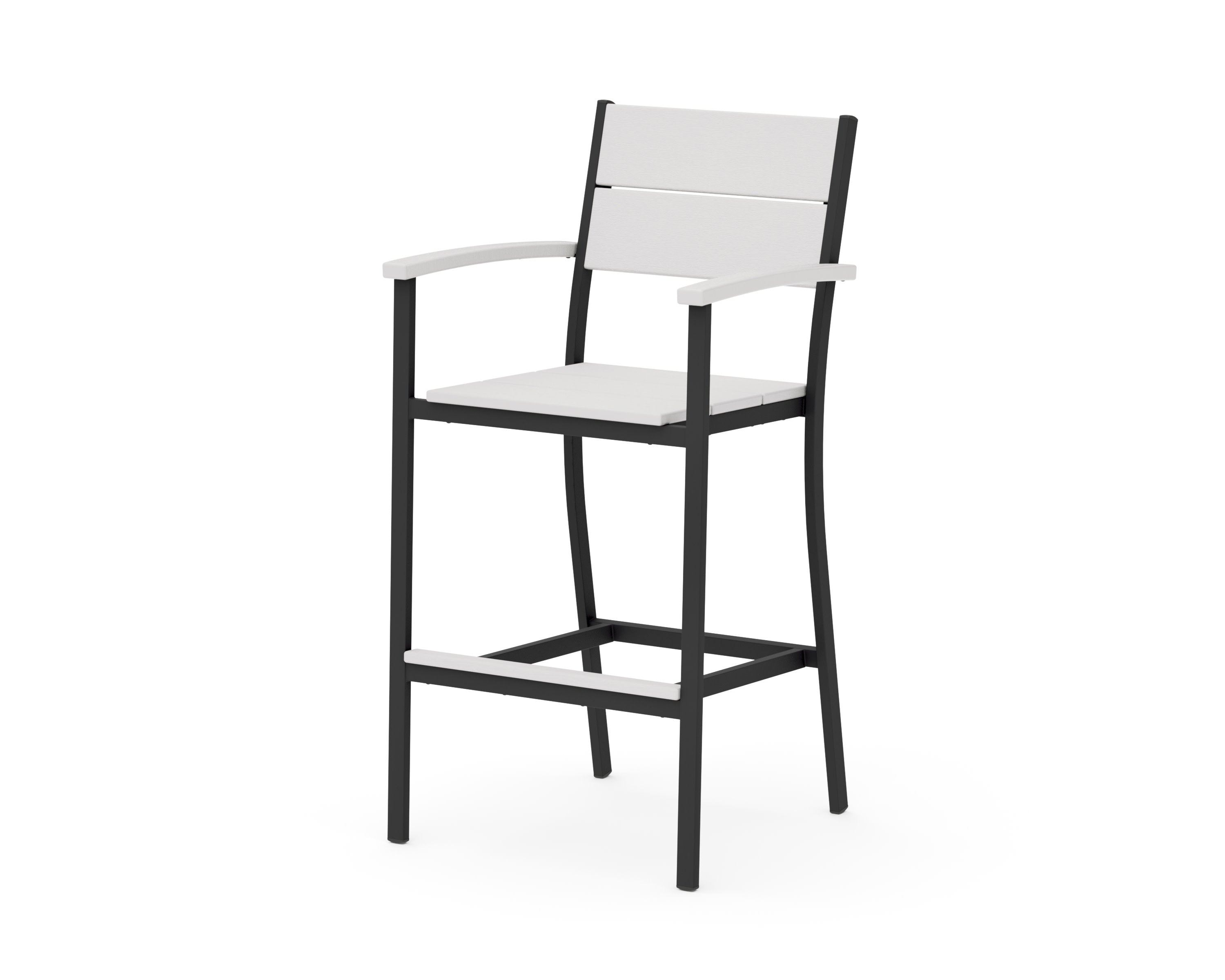 Main Street Bar Arm Chair in Black / Vintage White
