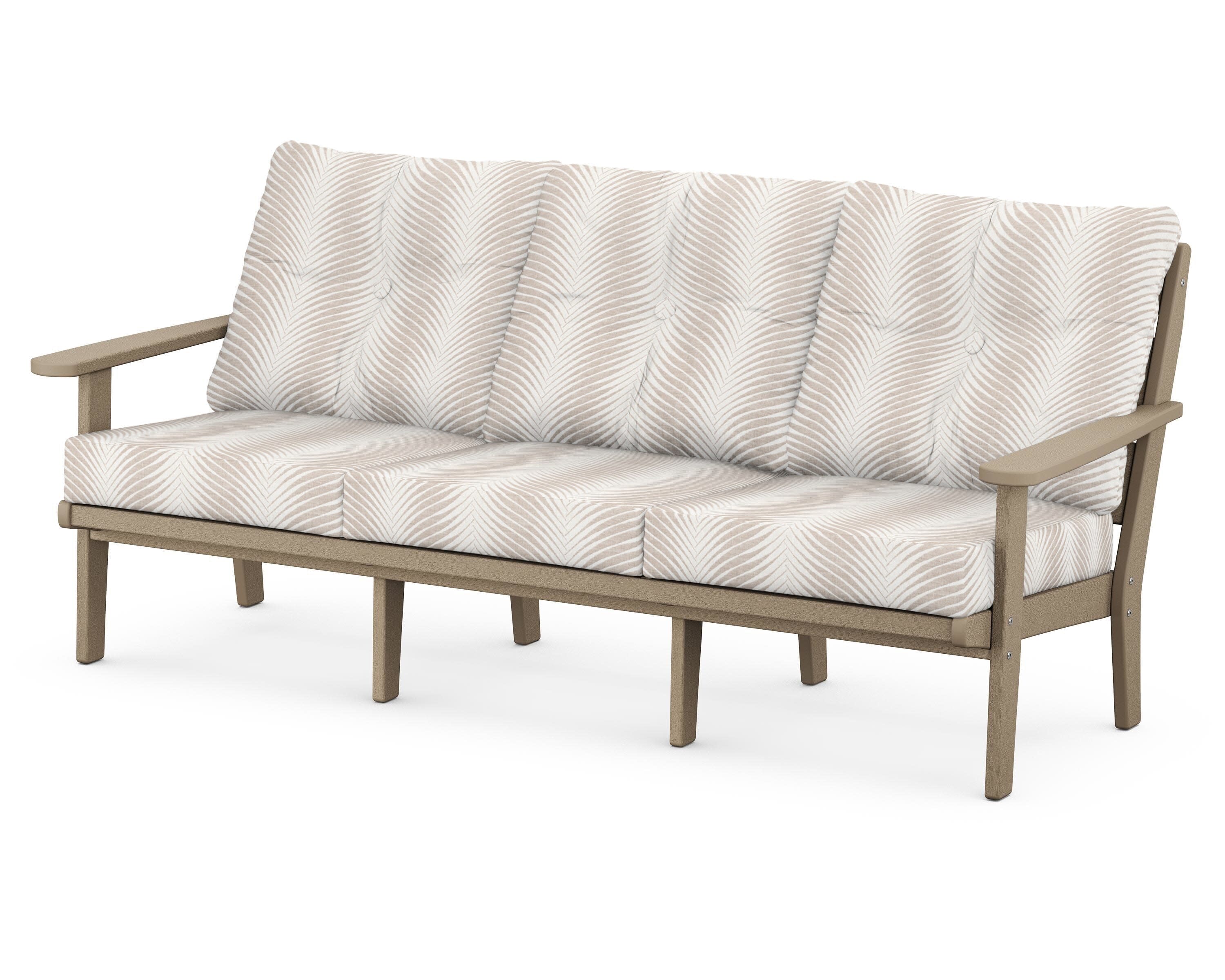Lakeside Deep Seating Sofa in Vintage Sahara / Clock Out Cloud