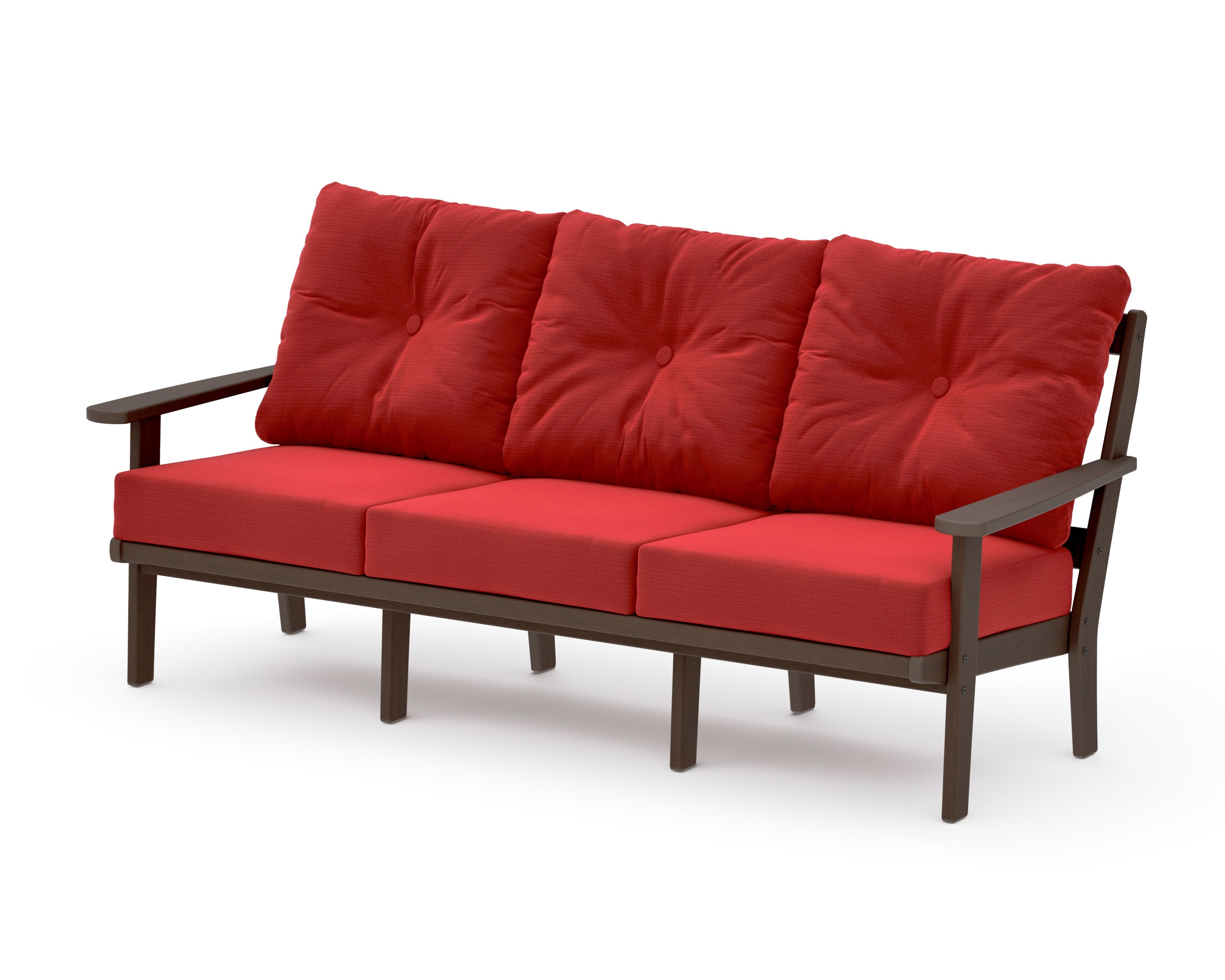 Mission Deep Seating Sofa in Kona / Crimson Linen