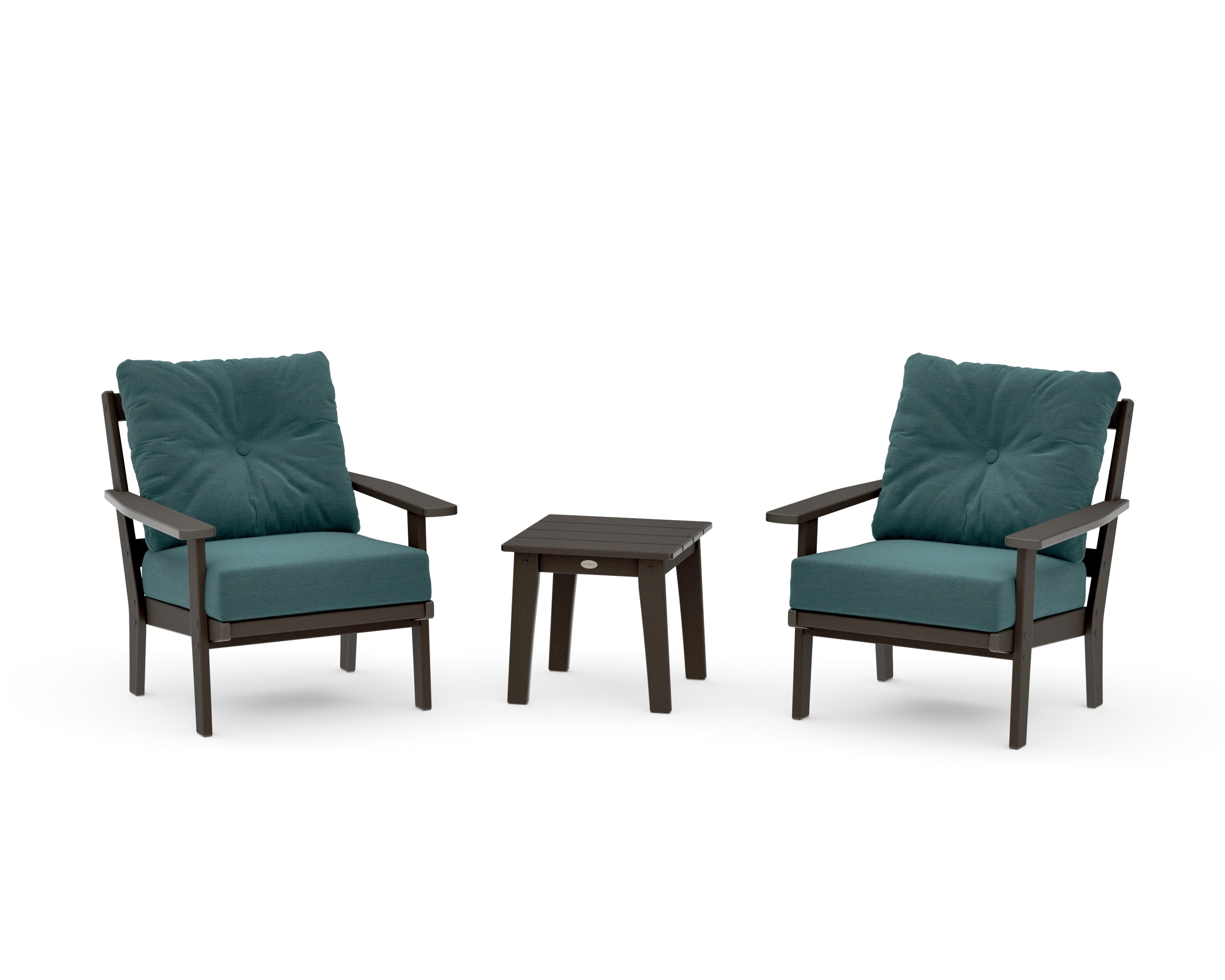 Prairie 3-Piece Deep Seating Set in Vintage Coffee / Ocean Teal