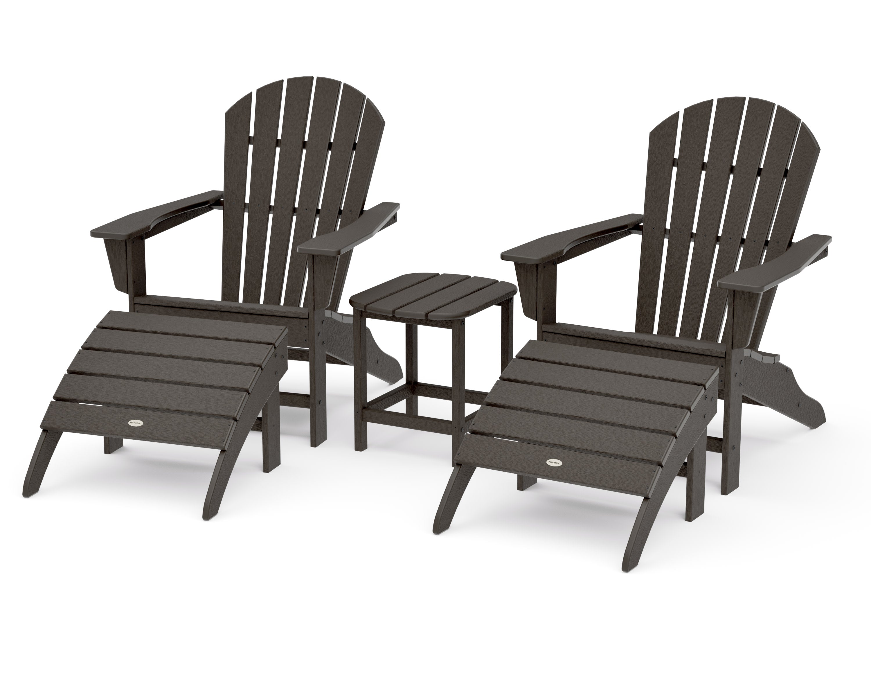 South Beach Adirondack 5-Piece Set in Vintage Coffee