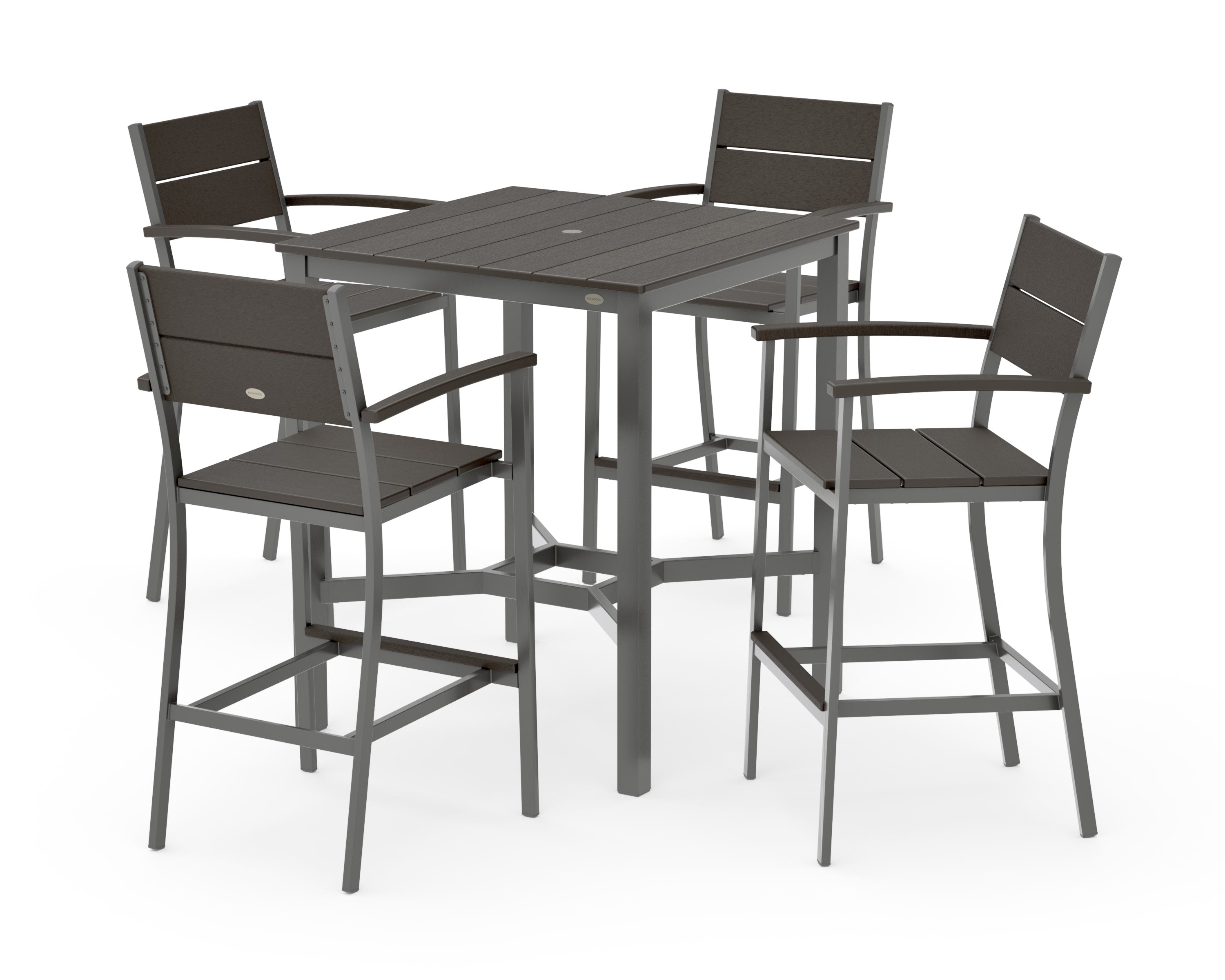 Main Street 5-Piece Bar Set in Charcoal / Vintage Coffee