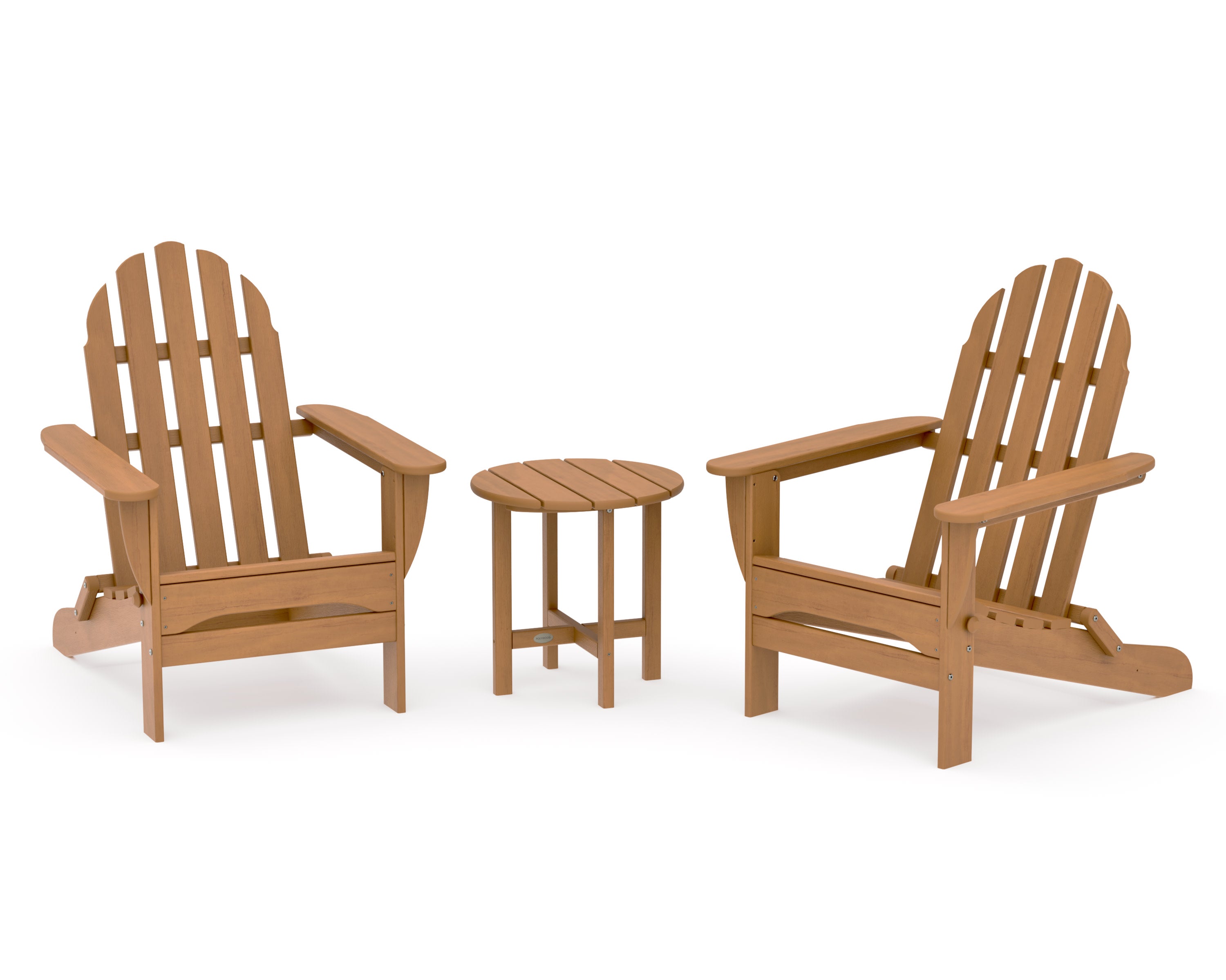 Classic Folding Adirondack 3-Piece Set in Natural
