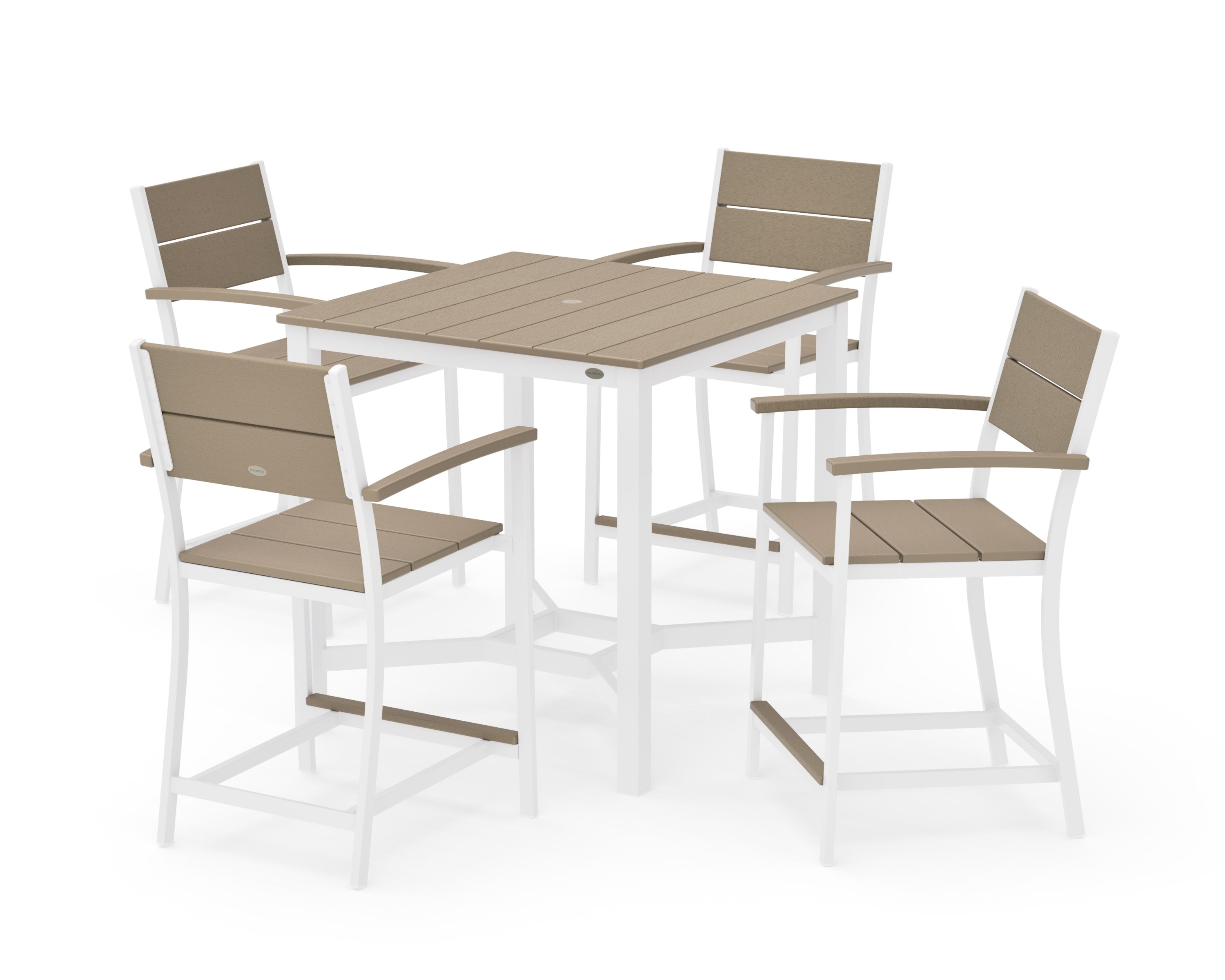 Main Street 5-Piece Counter Set in White / Vintage Sahara