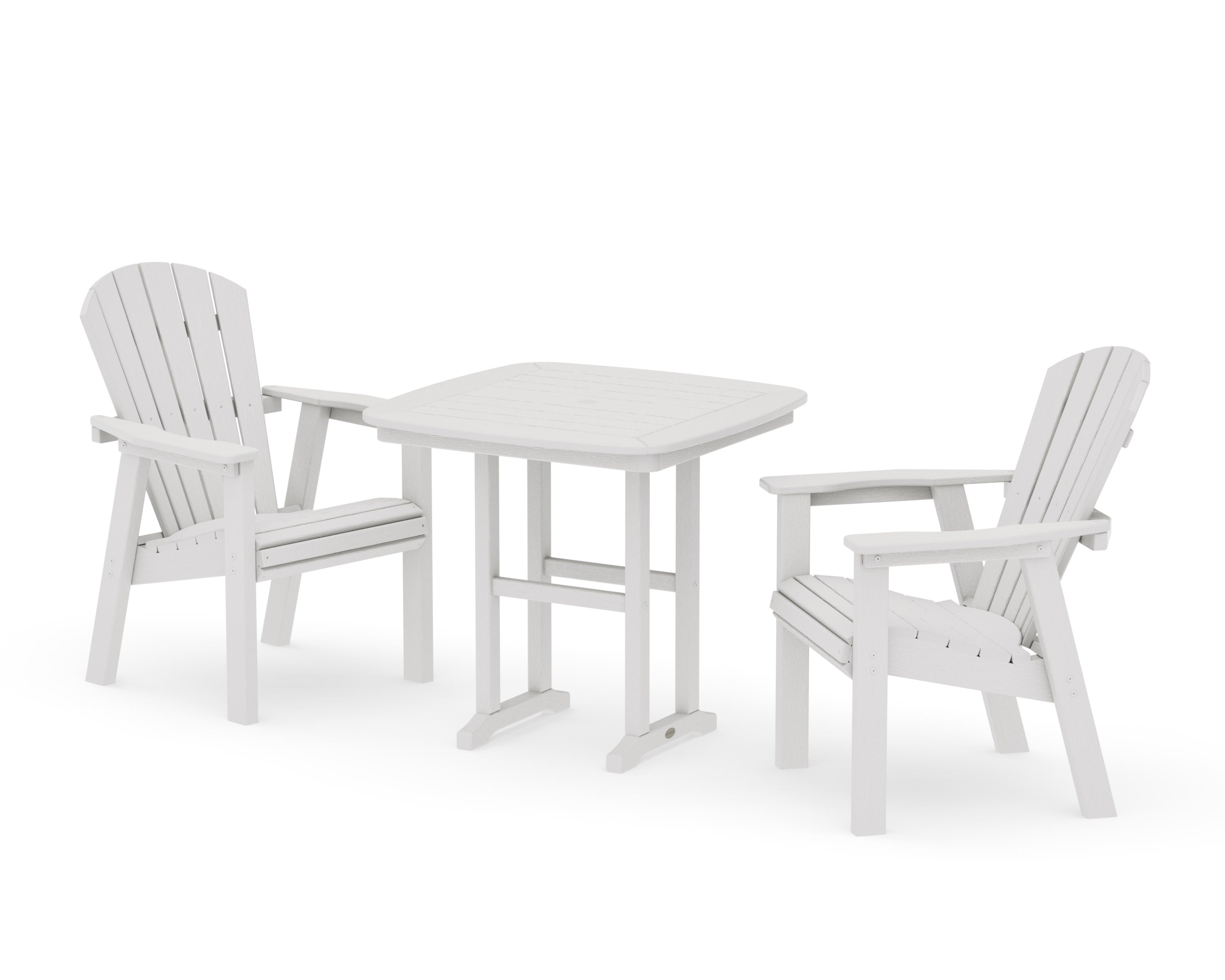 Seashell 3-Piece Dining Set in Vintage White