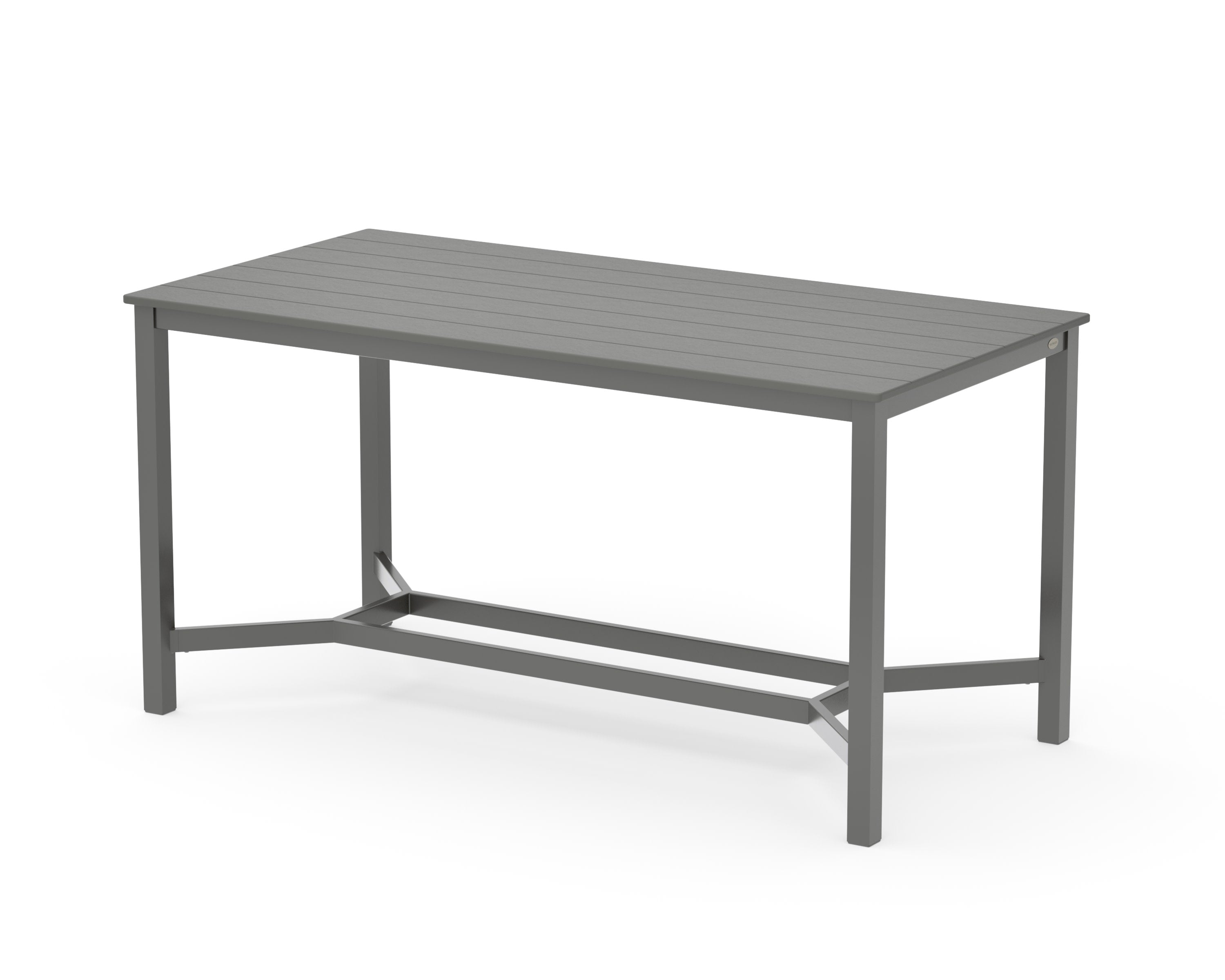 Main Street 36 x 72 Counter Table in Charcoal / Slate Grey