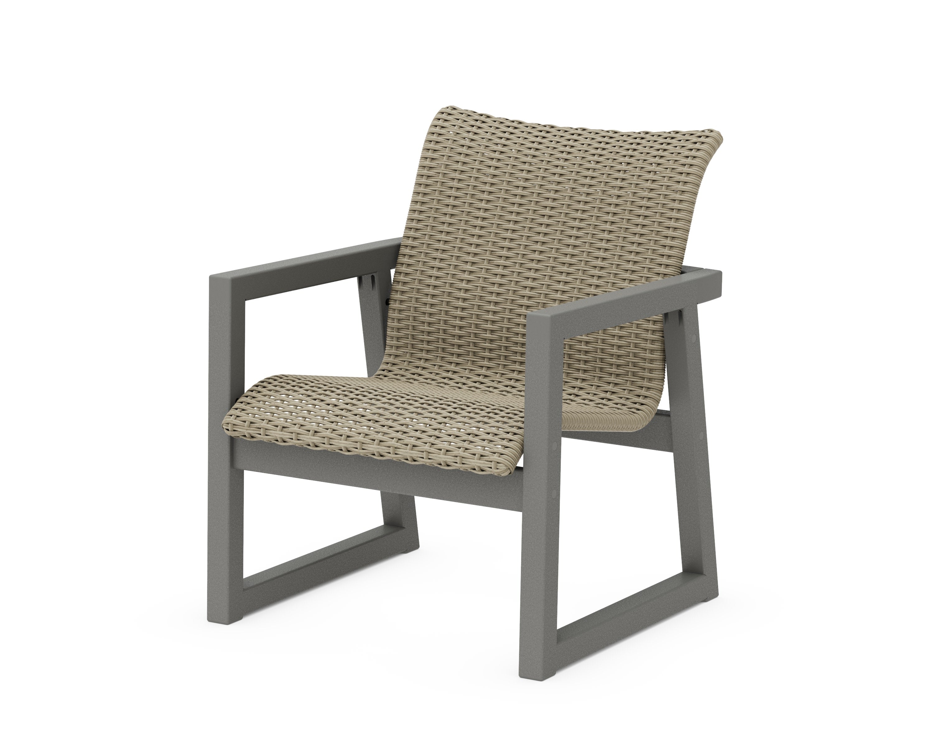 EDGE Woven Lounge Chair in Slate Grey / Dune Grass