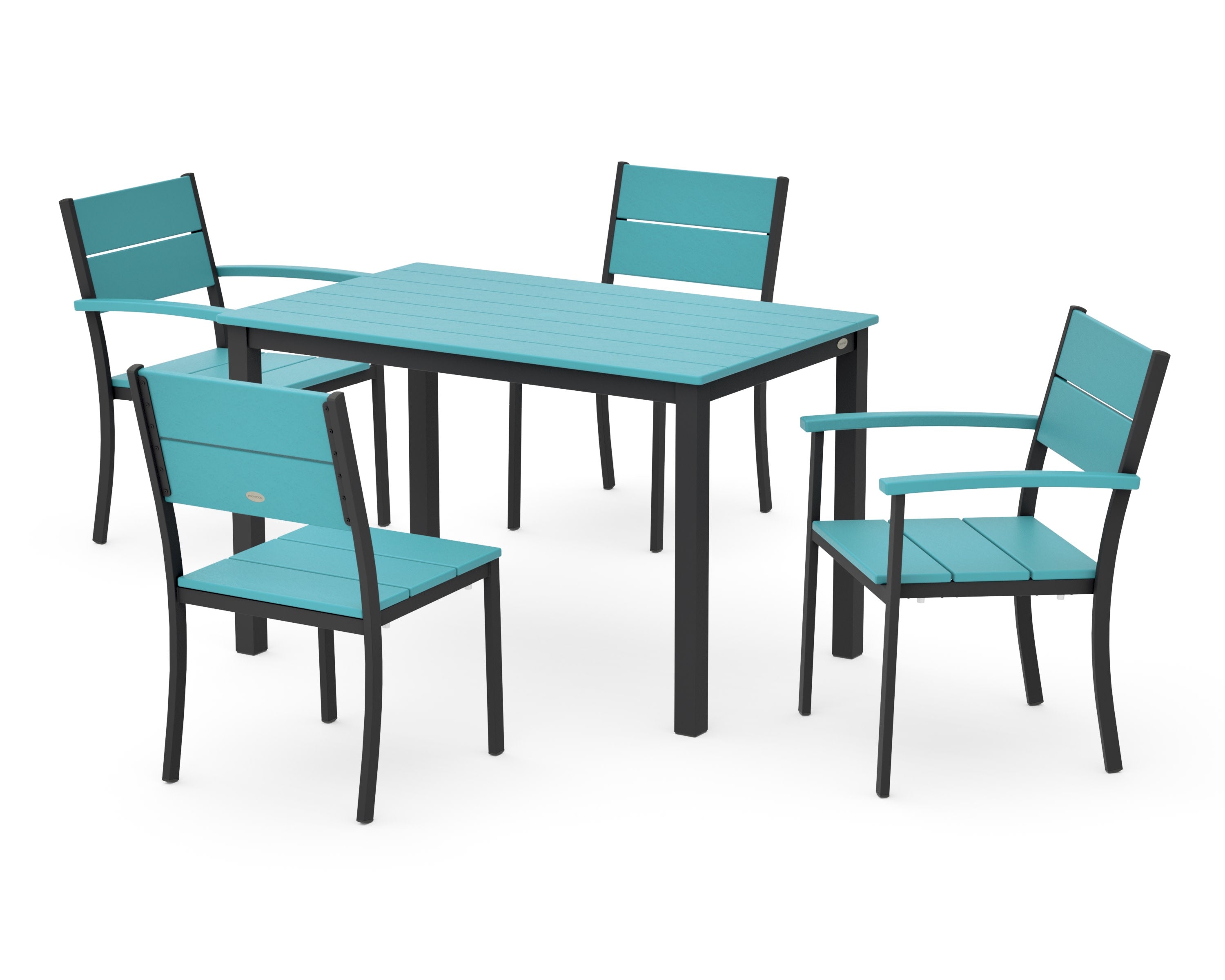 Main Street 5-Piece Dining Set in Black / Aruba