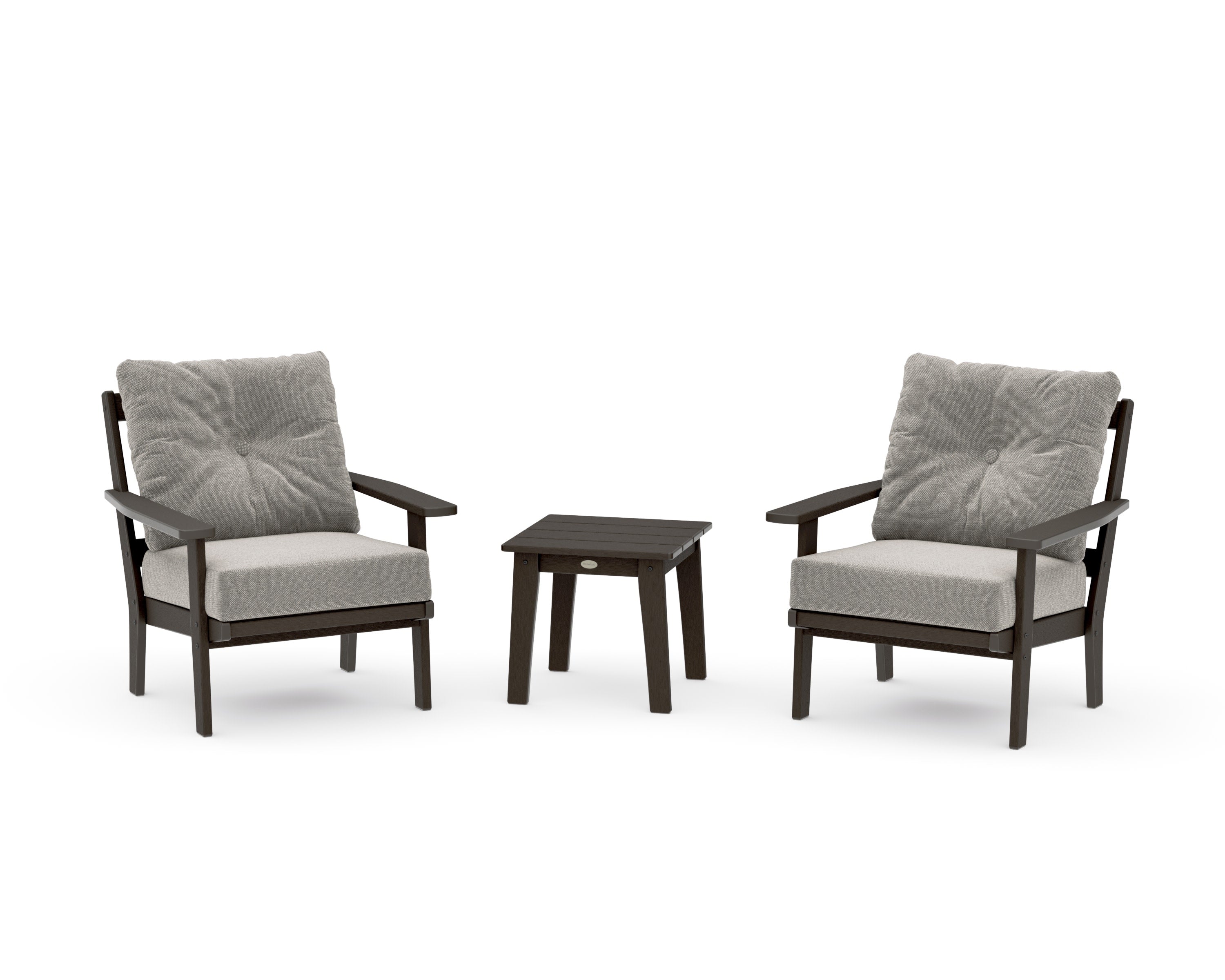 Prairie 3-Piece Deep Seating Set in Vintage Coffee / Weathered Tweed