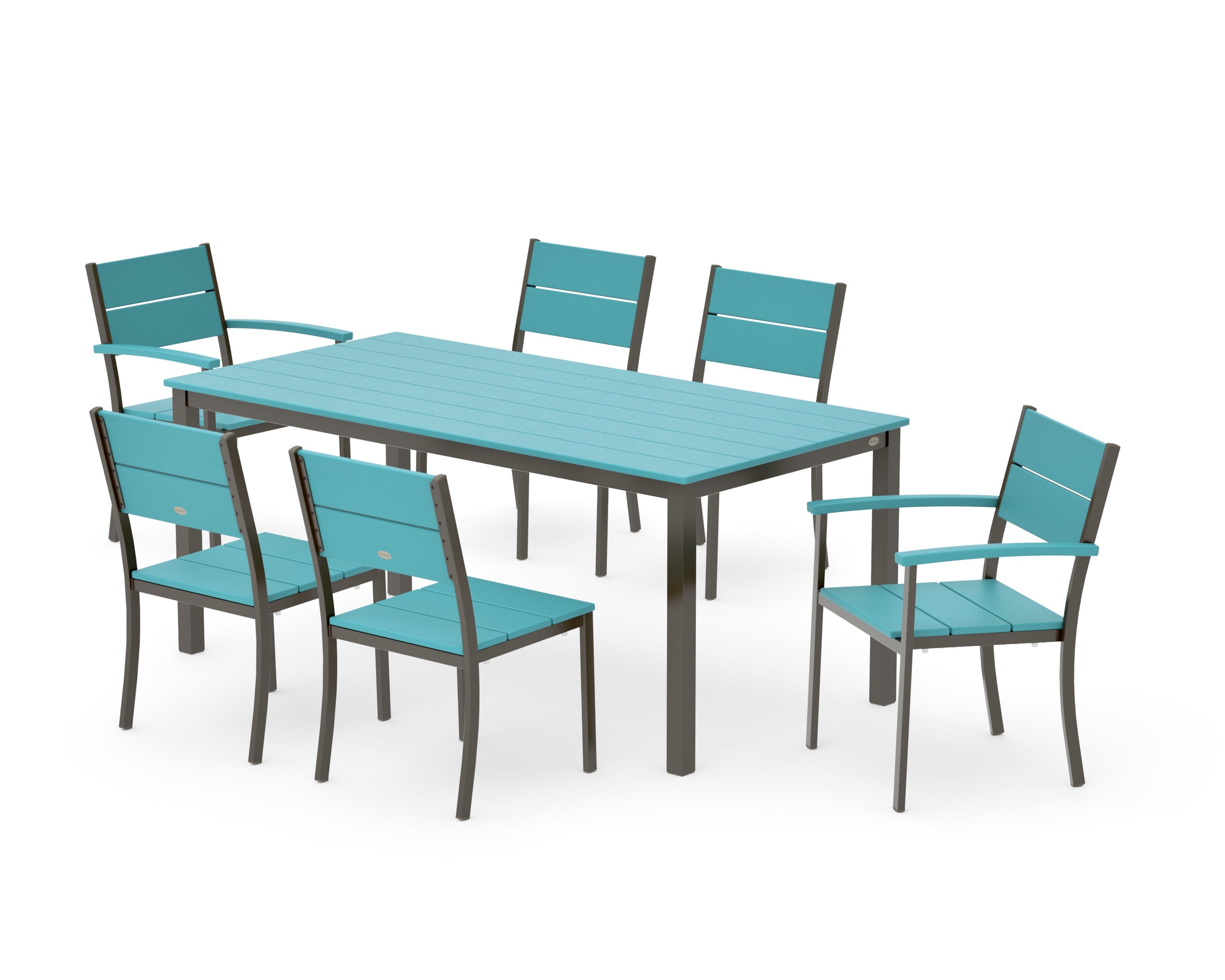 Main Street 7-Piece Dining Set in Bronze / Aruba