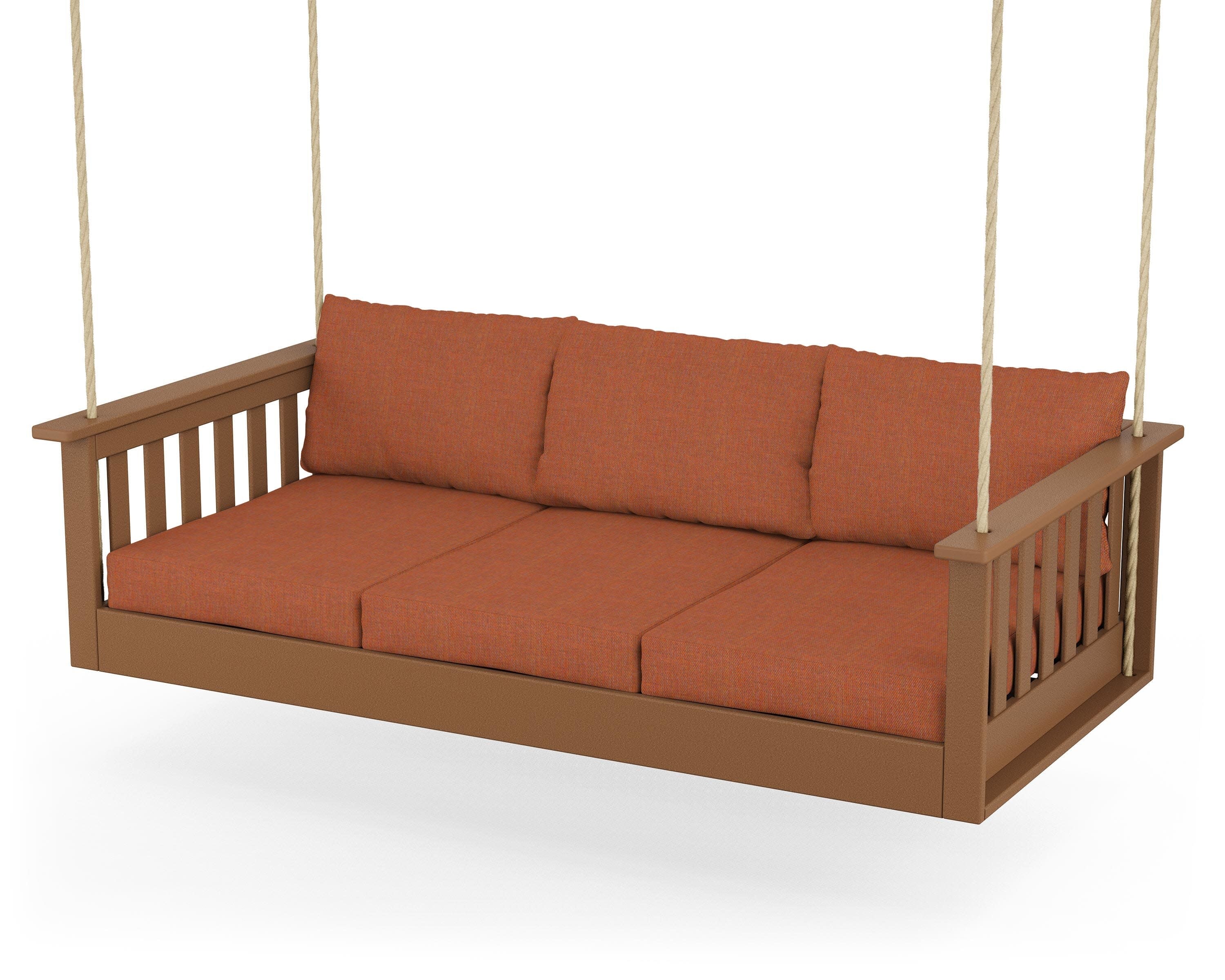 Vineyard Daybed Swing in Teak / Play Adobe