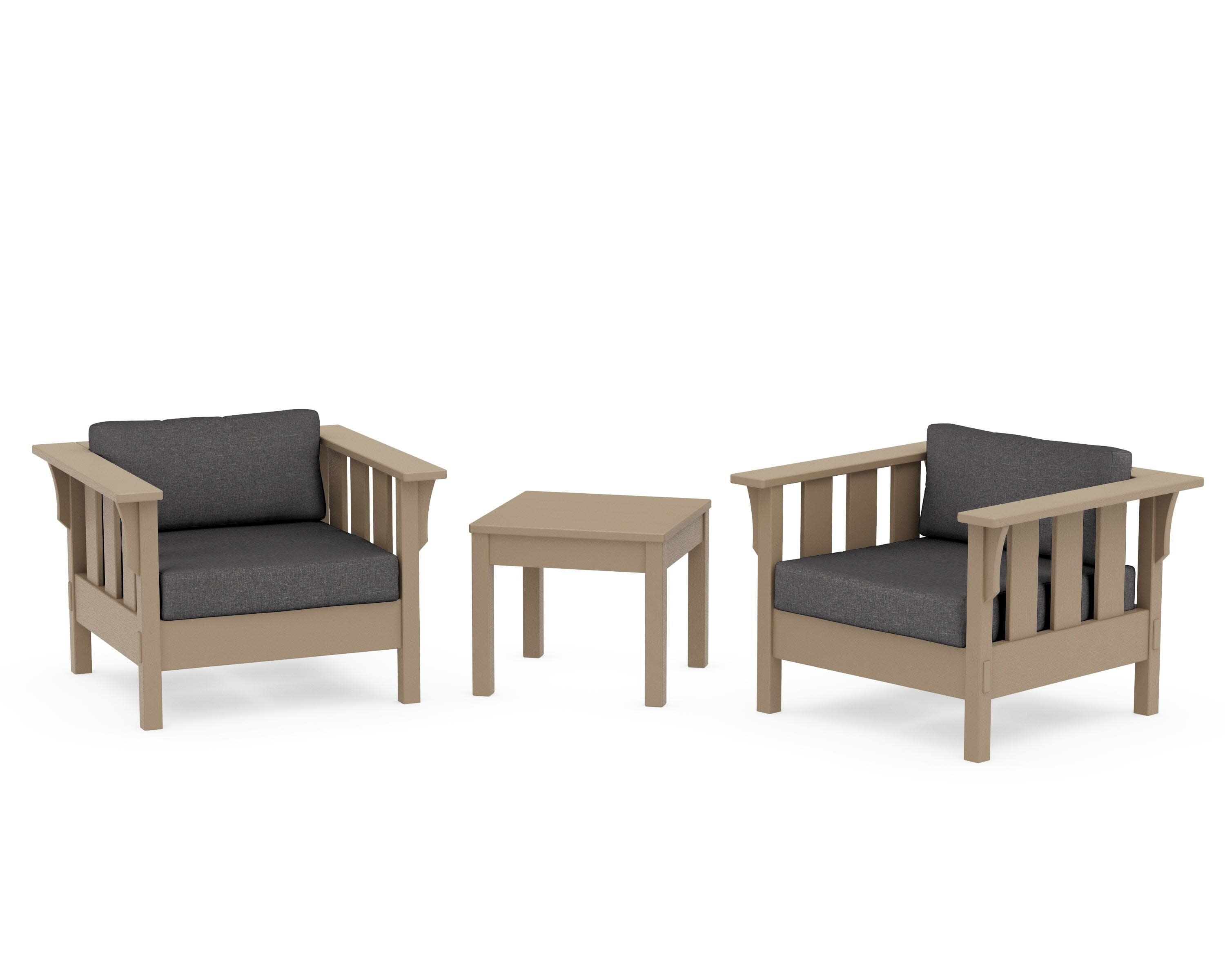 Acadia 3-Piece Deep Seating Set in Vintage Sahara / Ash Charcoal