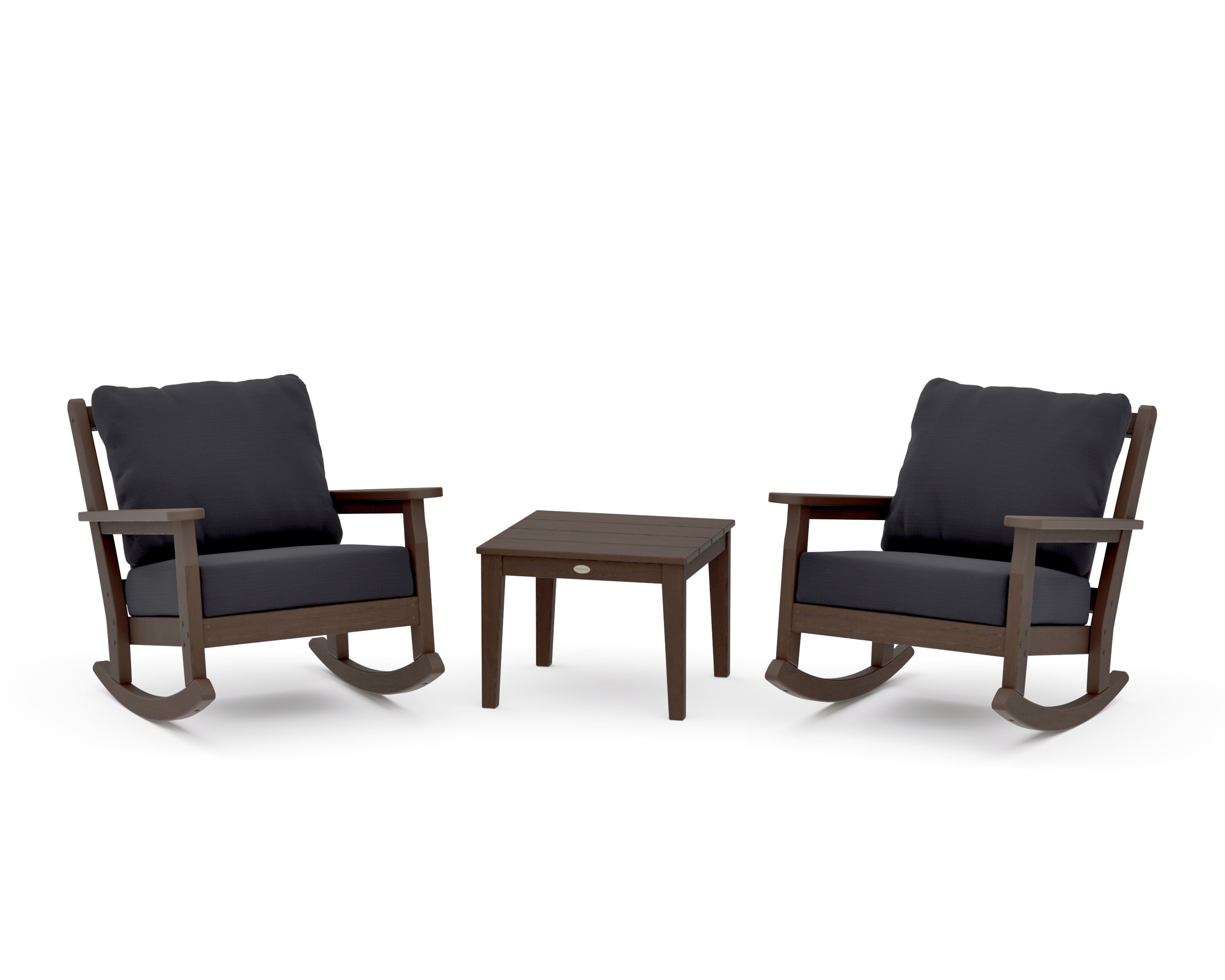 Chippendale 3-Piece Deep Seating Rocker Set in Kona / Midnight Linen