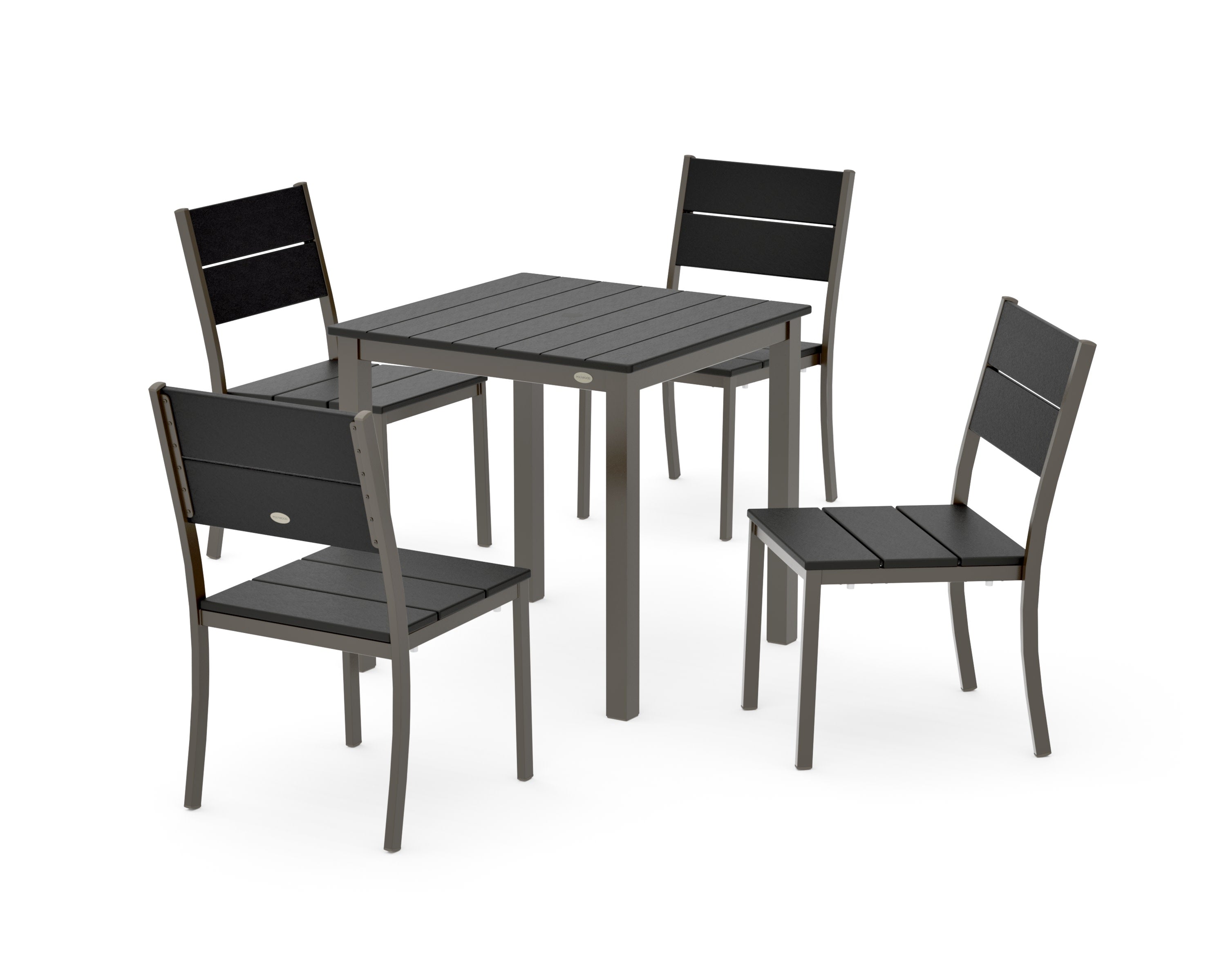 Main Street 5-Piece Square Dining Set- Small in Bronze / Black