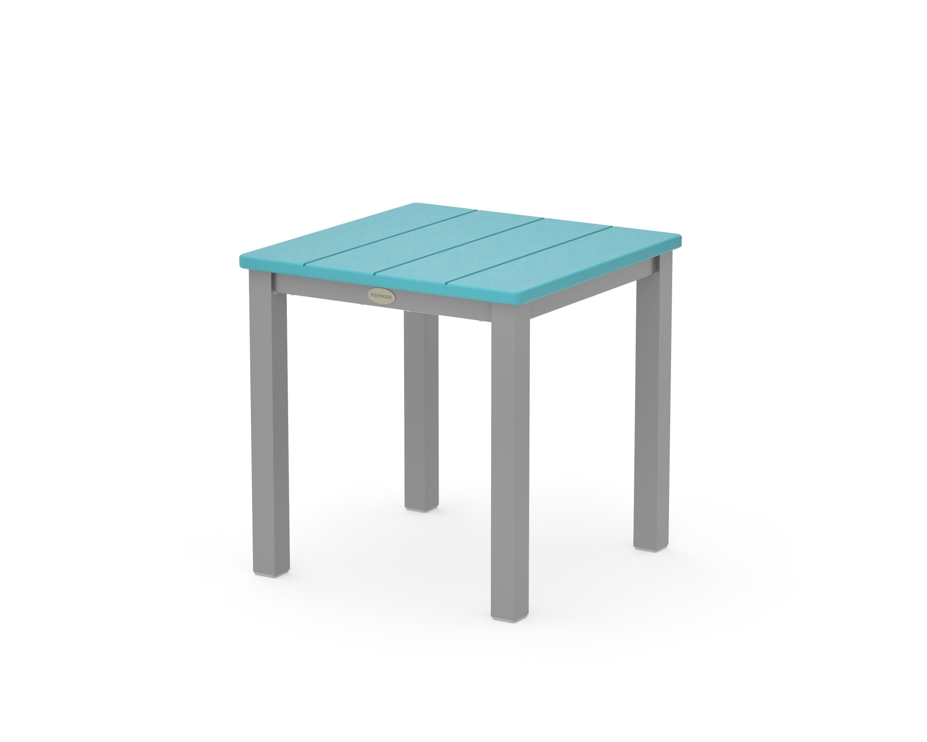 Main Street 18" Side Table in Silver / Aruba