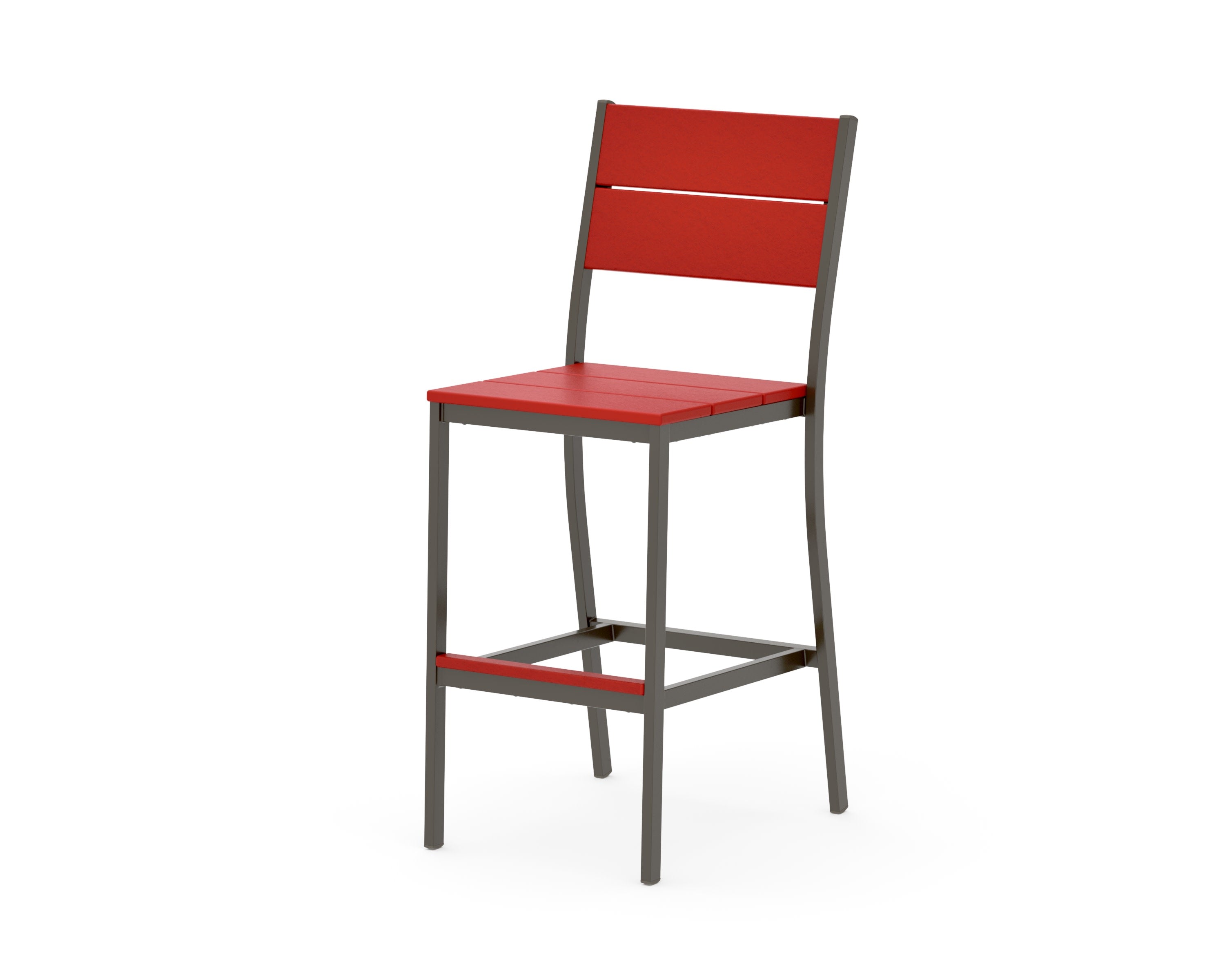 Main Street Bar Side Chair in Bronze / Sunset Red