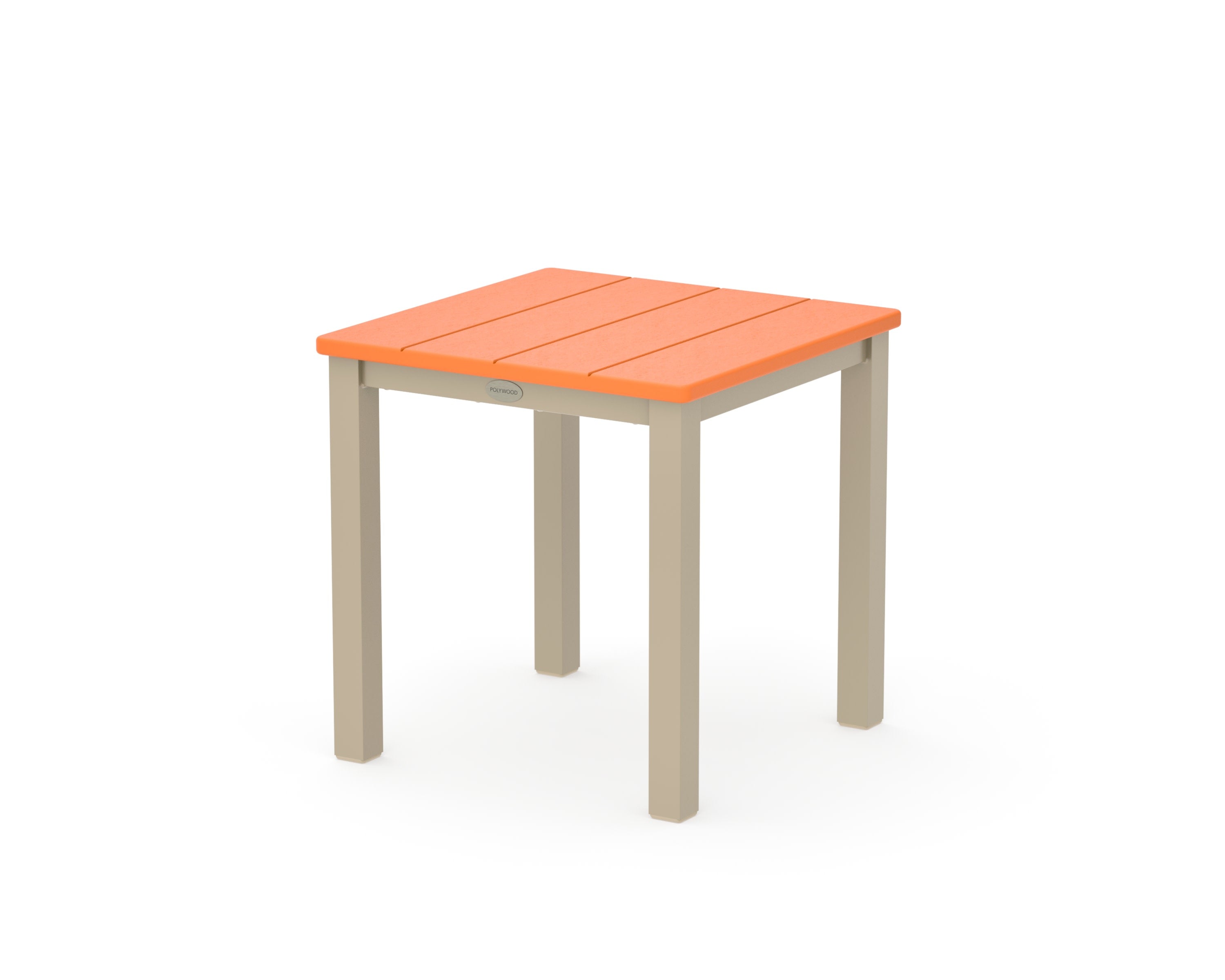 Main Street 18" Side Table in Sand / Tangerine