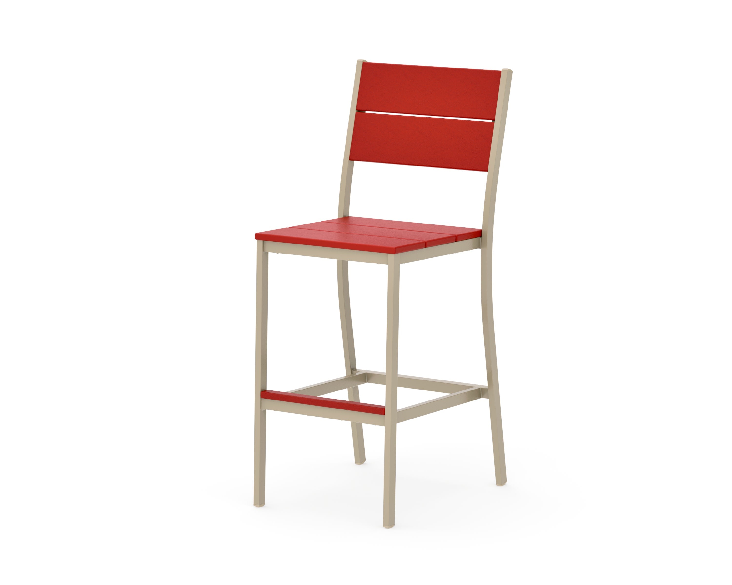 Main Street Bar Side Chair in Sand / Sunset Red