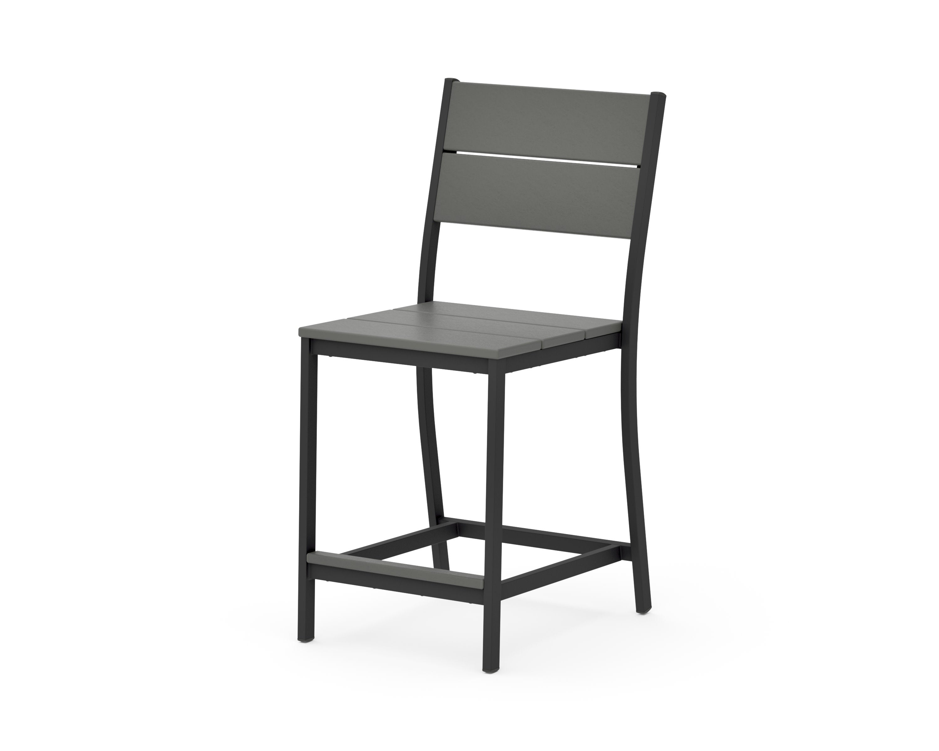 Main Street Counter Side Chair in Black / Slate Grey