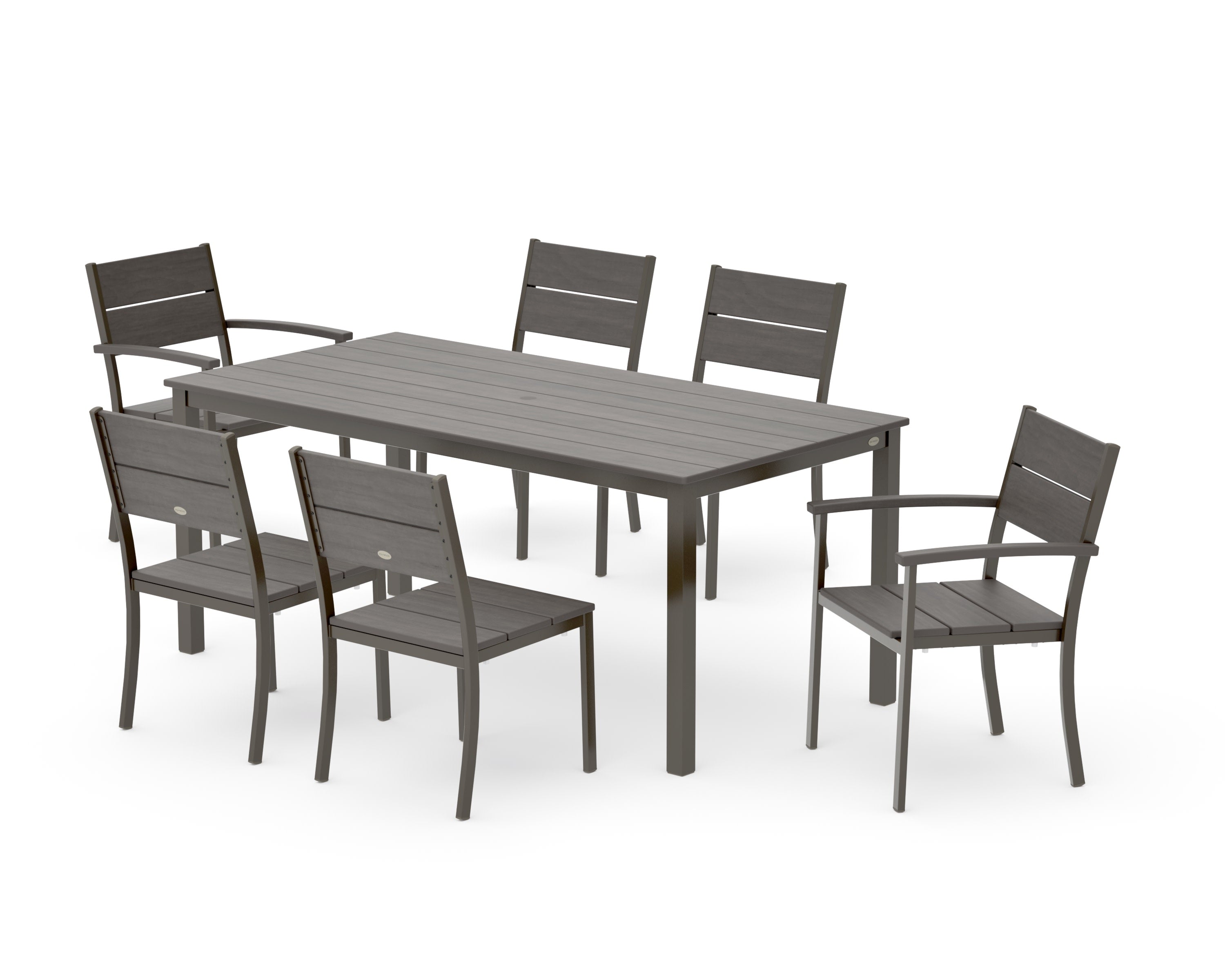 Main Street 7-Piece Dining Set in Bronze / Driftwood
