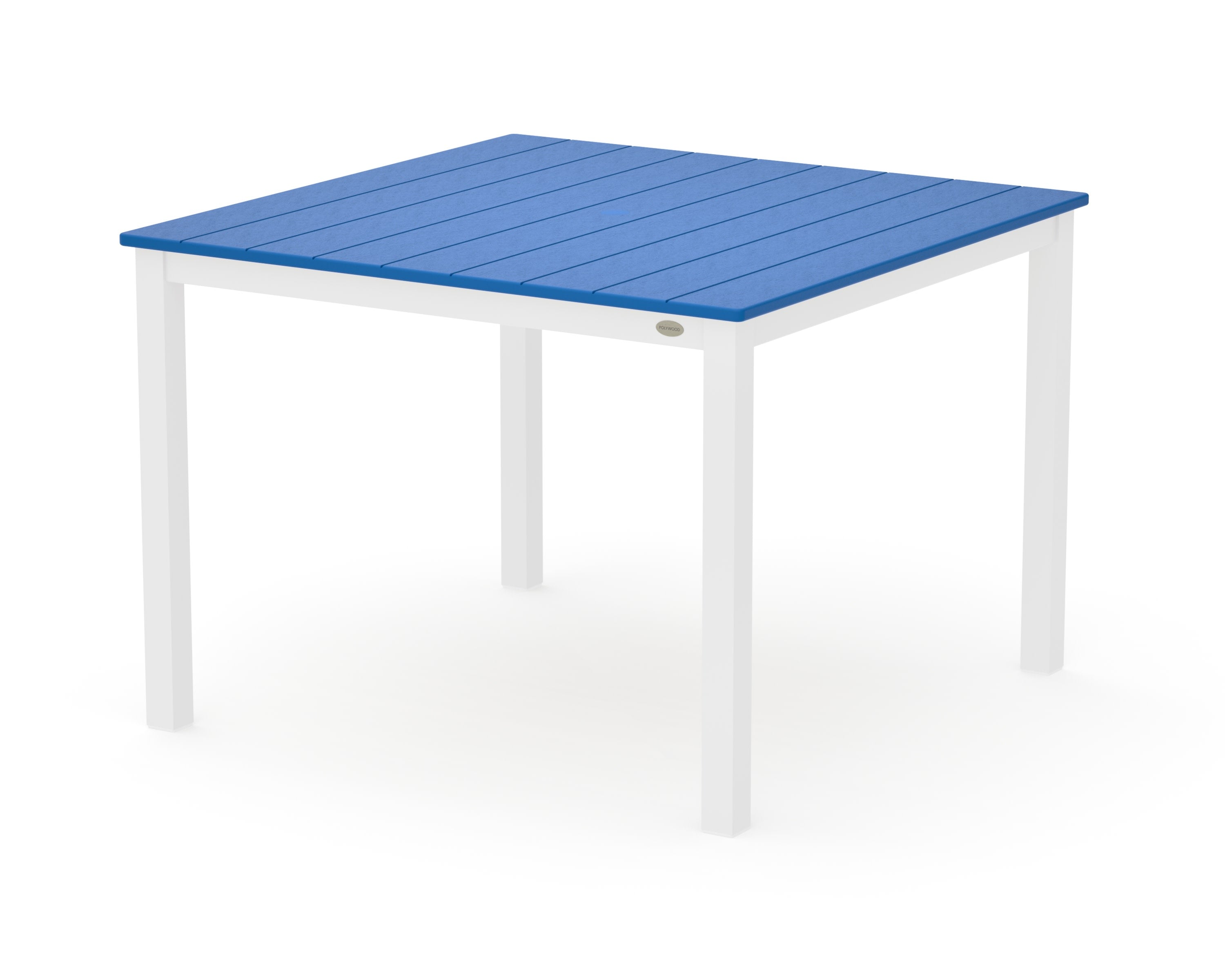 Main Street 42 x 42 Dining Table in White / Pacific Blue