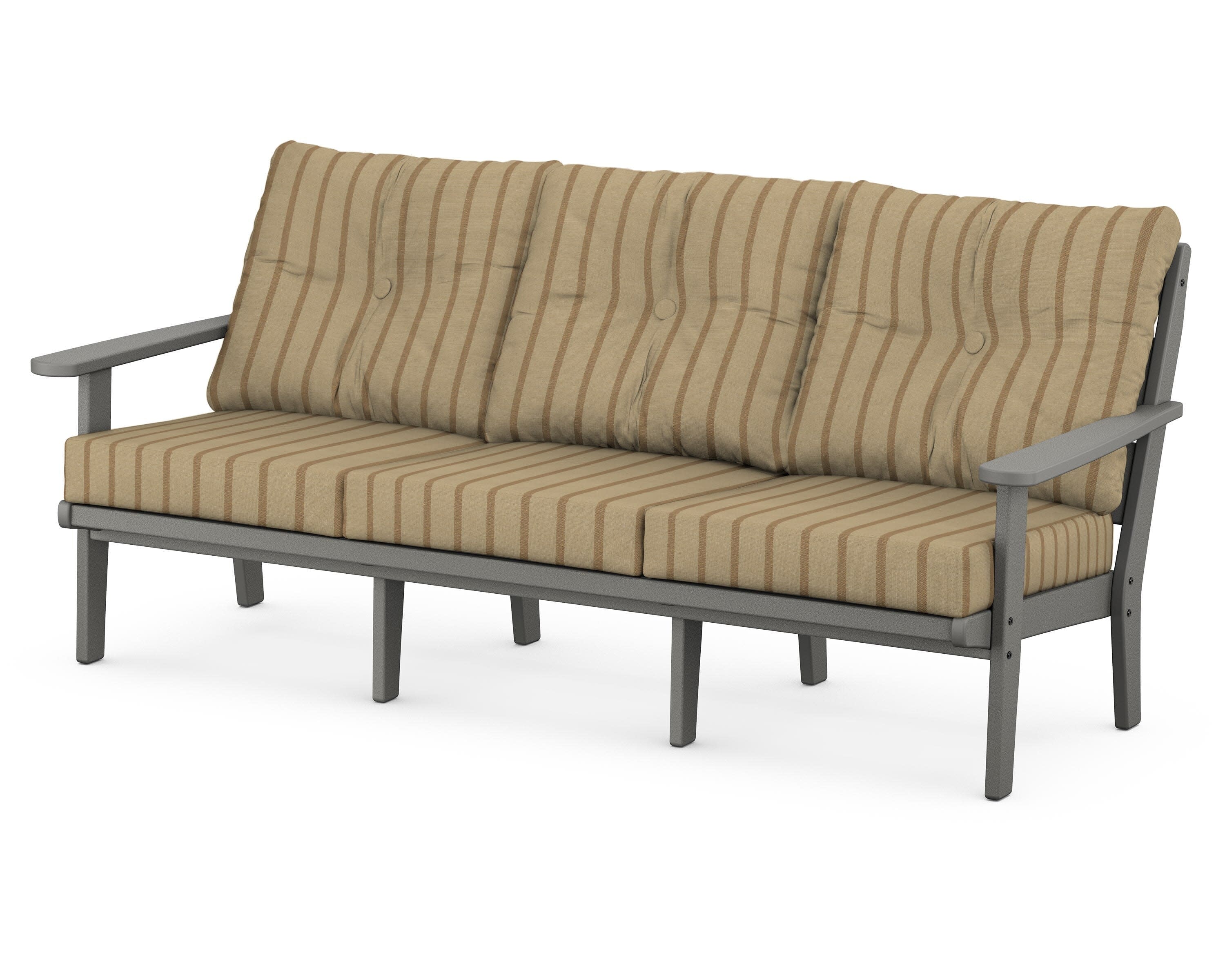 Lakeside Deep Seating Sofa in Slate Grey / Unwind Driftwood