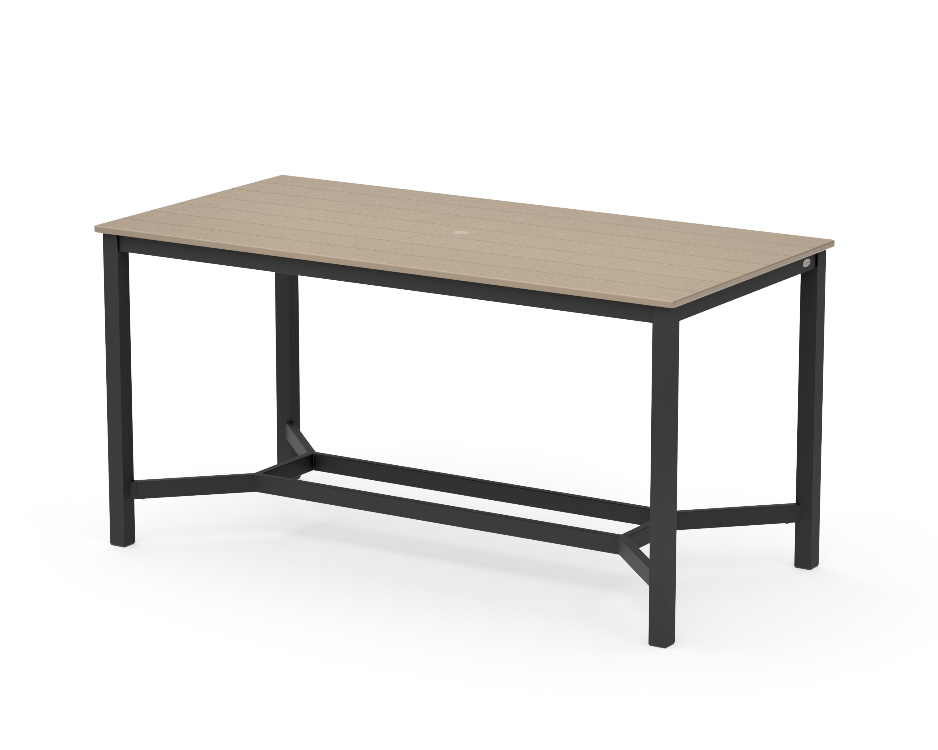 Main Street 36 x 72 Counter Table in Black / Vintage Sahara