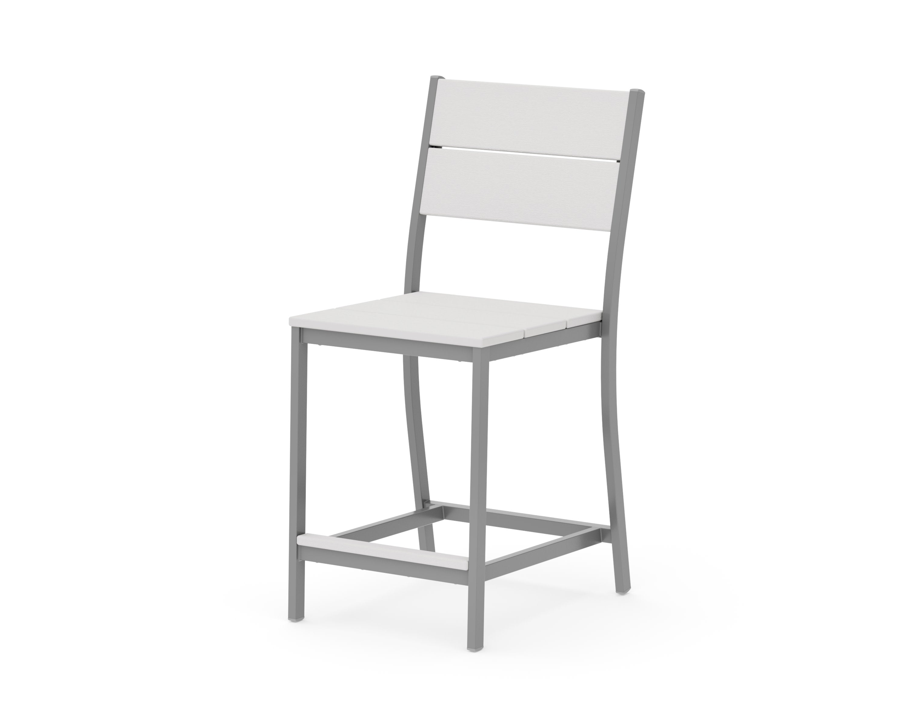 Main Street Counter Side Chair in Silver / Vintage White