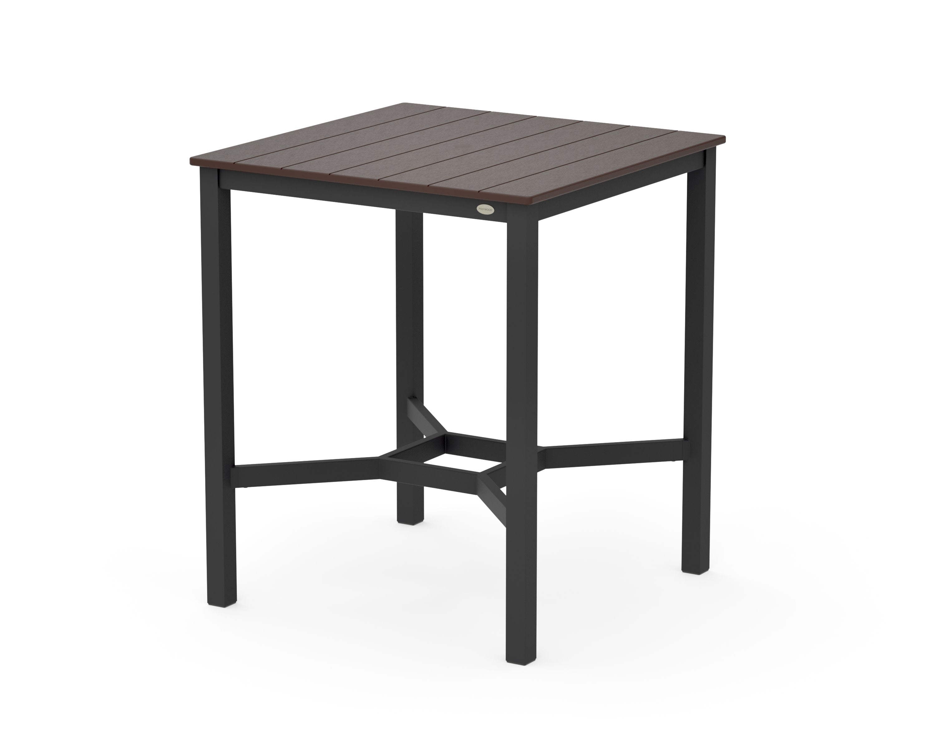 Main Street 36 x 36 Bar Table in Black / Mahogany