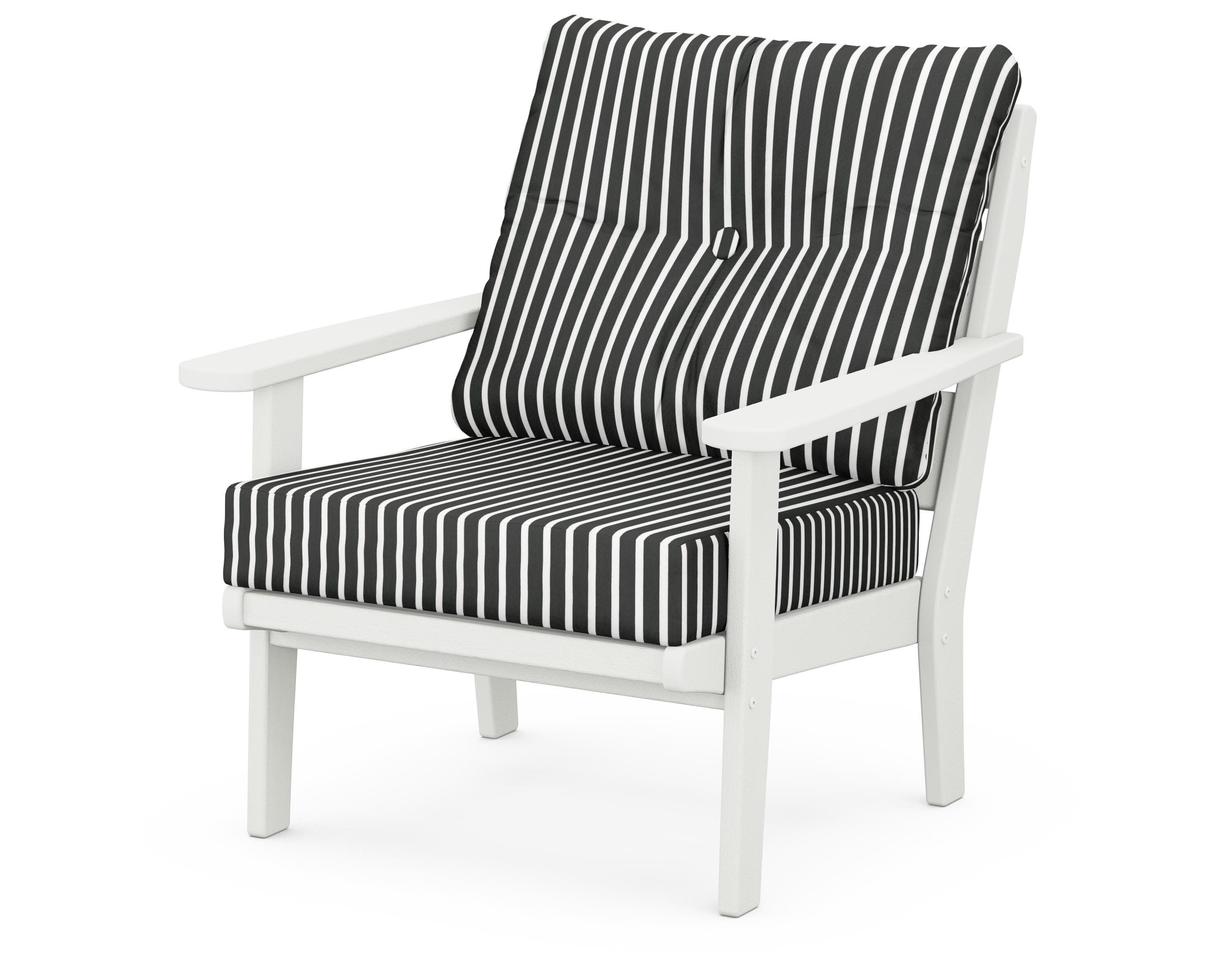 Lakeside Deep Seating Chair in Vintage White / Shore Classic