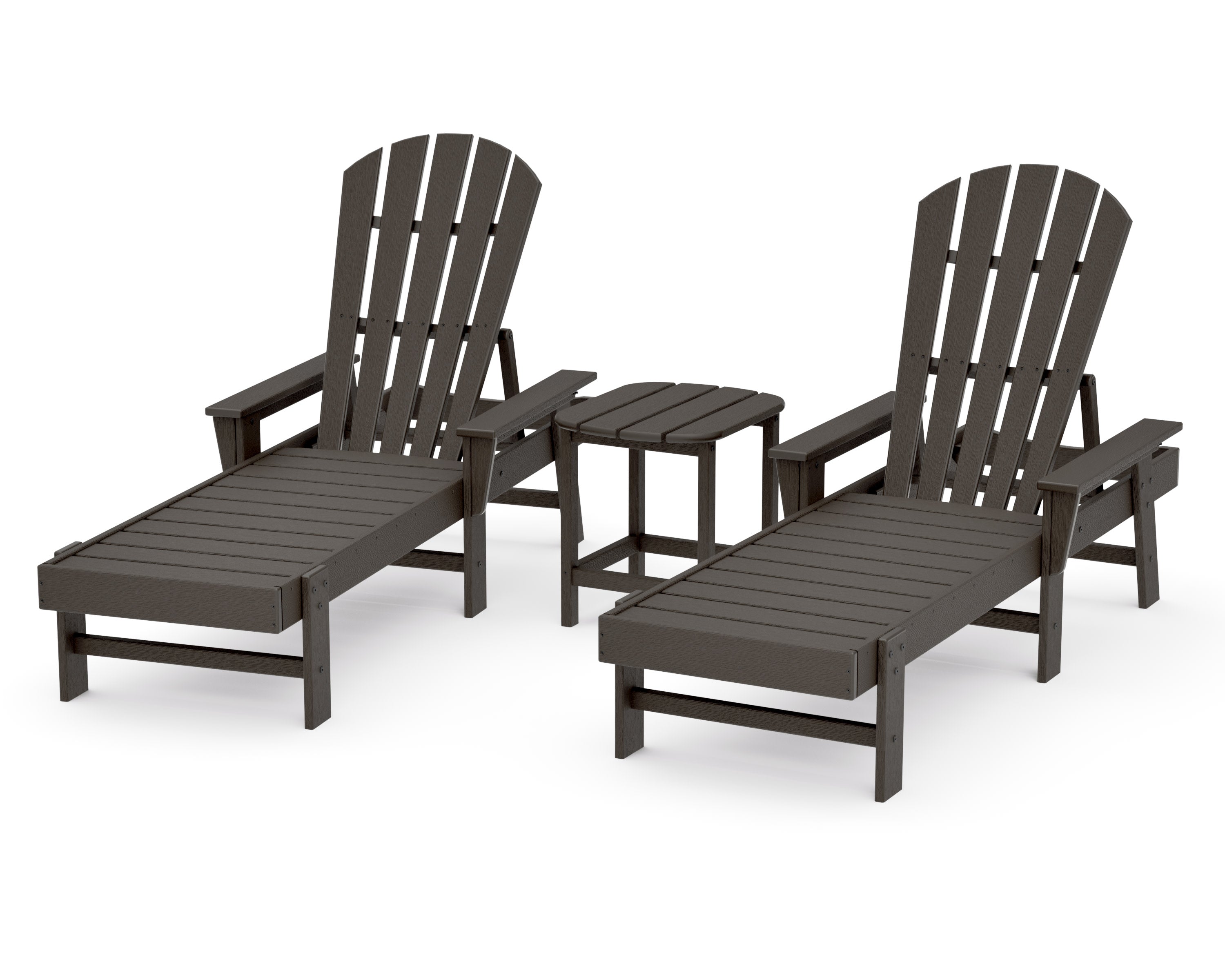 South Beach Chaise 3-Piece Set in Vintage Coffee