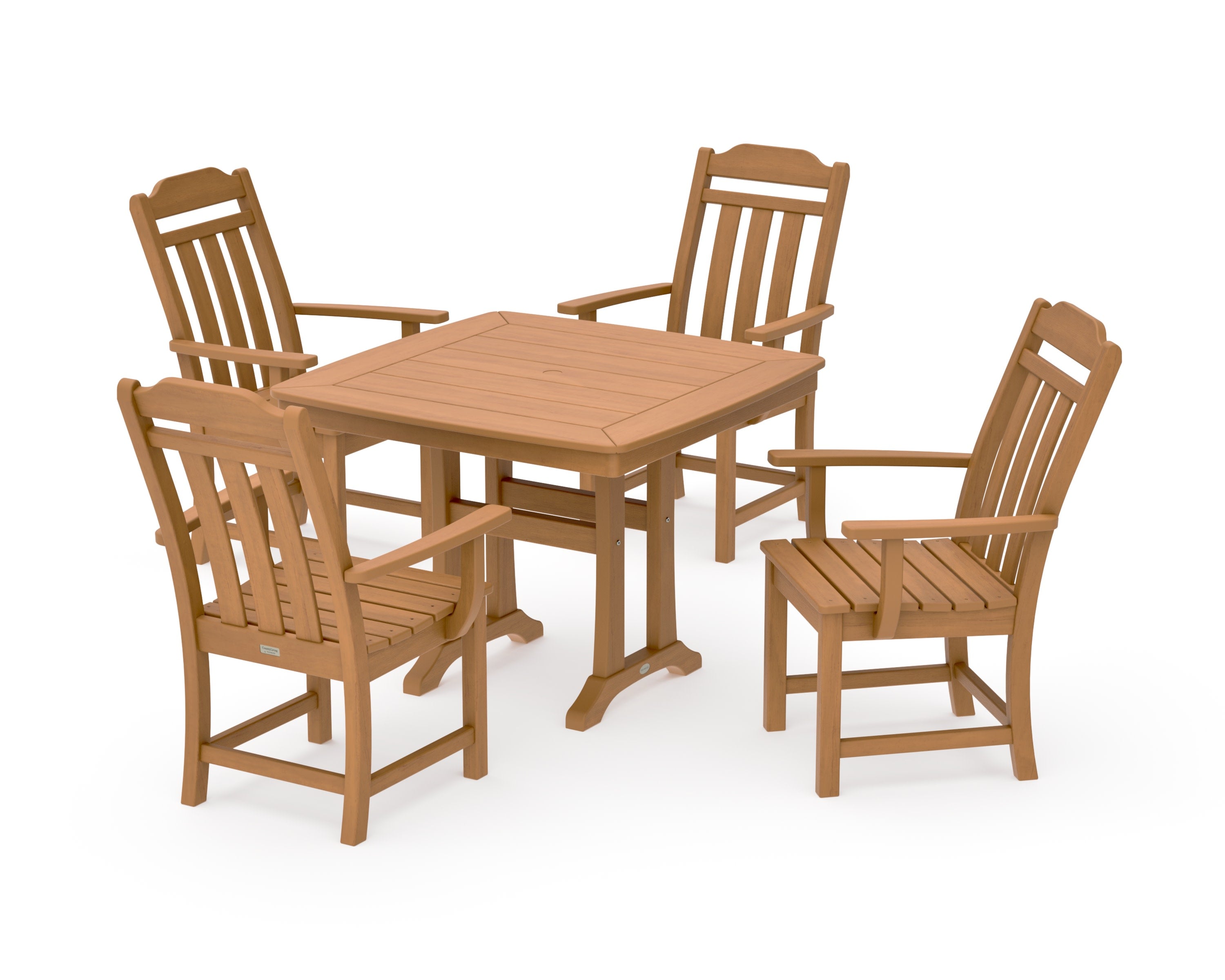 Cottage 5-Piece Dining Set with Trestle Legs in Natural
